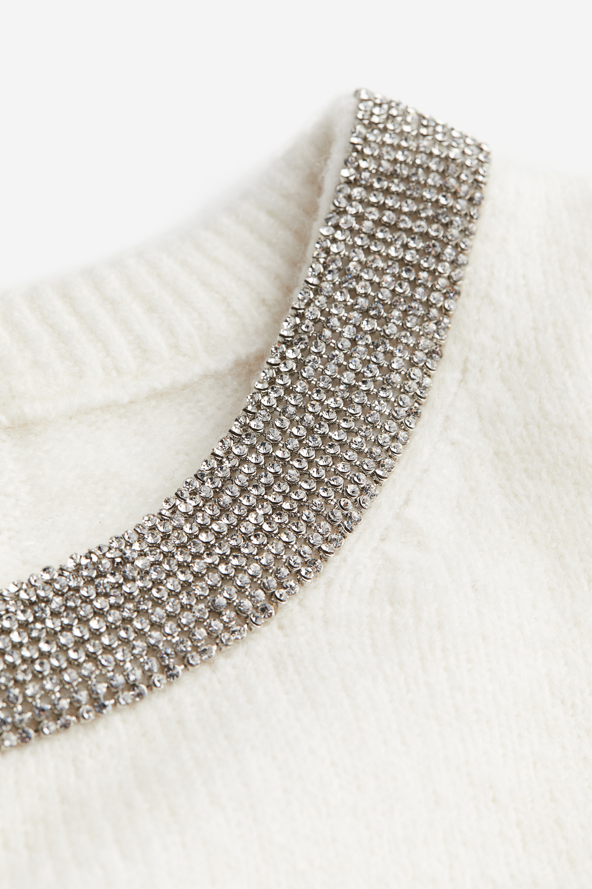 Rhinestone-embellished jumper
