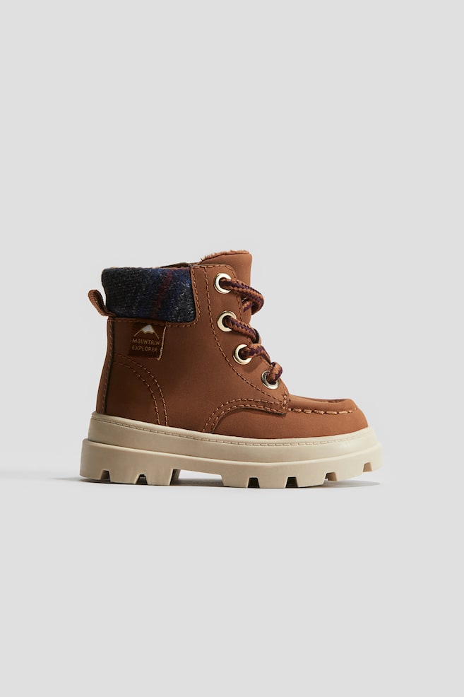 Warm-Lined Boots - Brown - 1