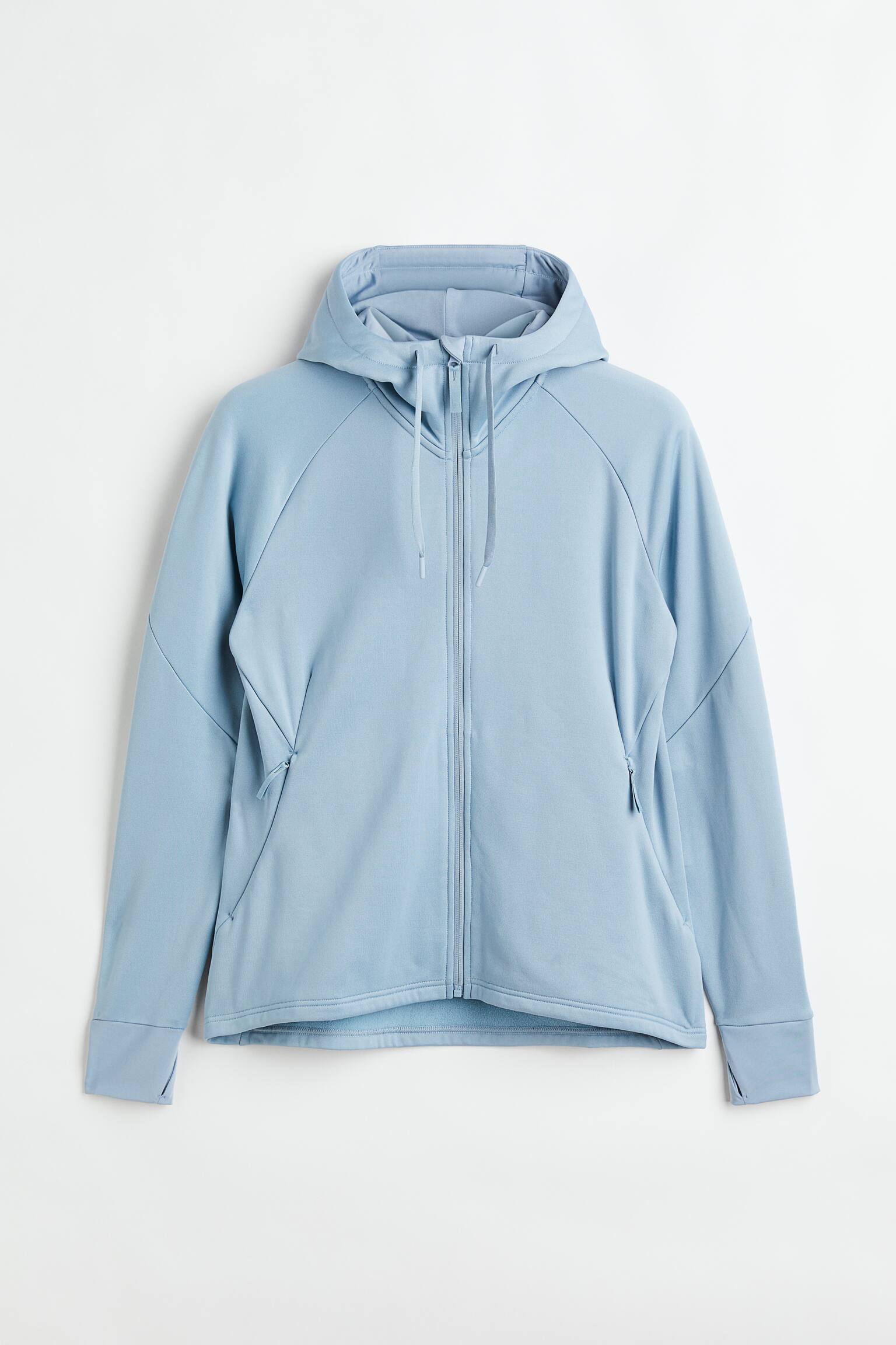 H&M+ Hooded Outdoor Sweater - Light blue/Black - 1