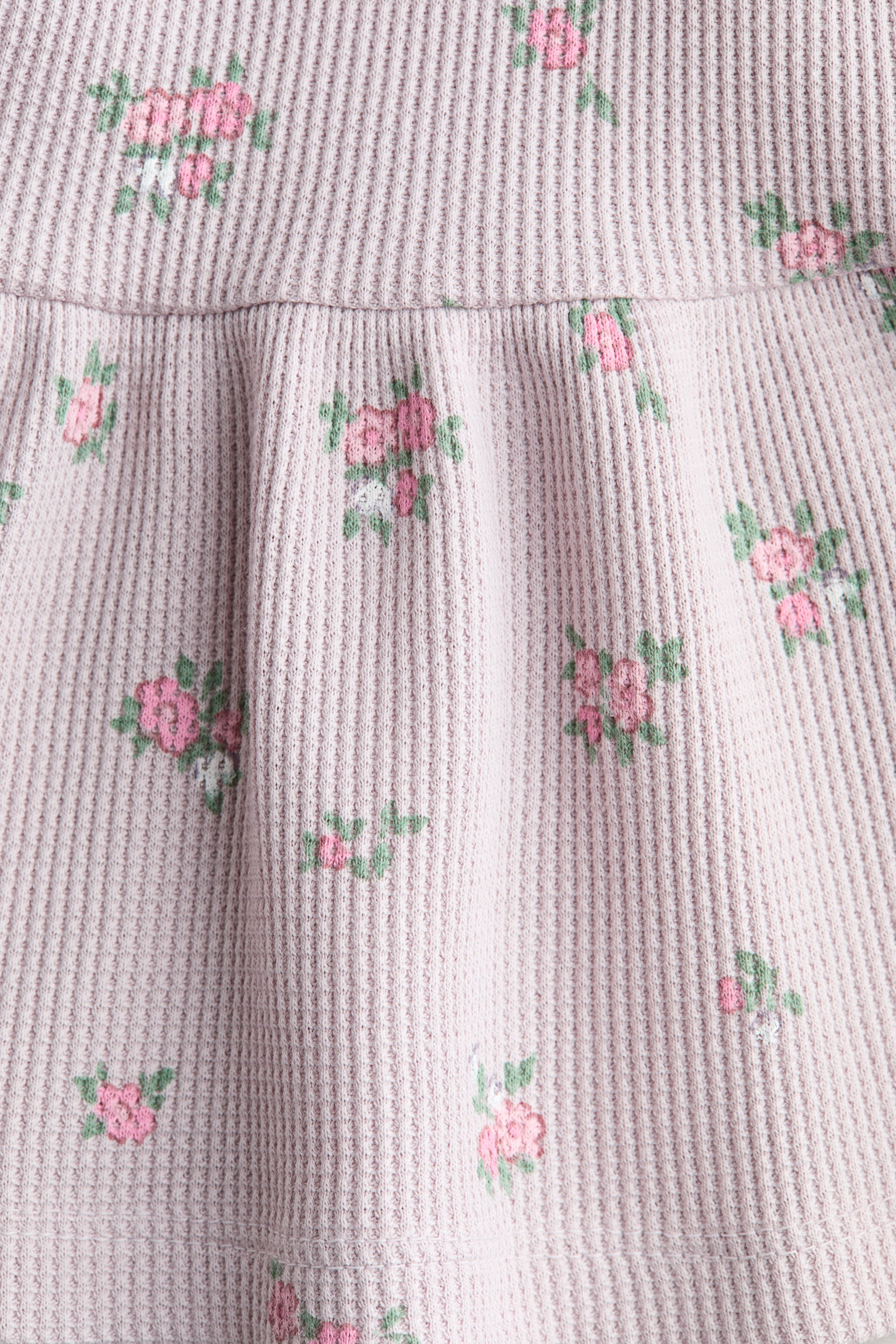 Pamuklu ve Baskılı Elbise - Açık mor/Çiçekli/Açık bej/Çiçekli/Koyu gri/Kalpler - 2