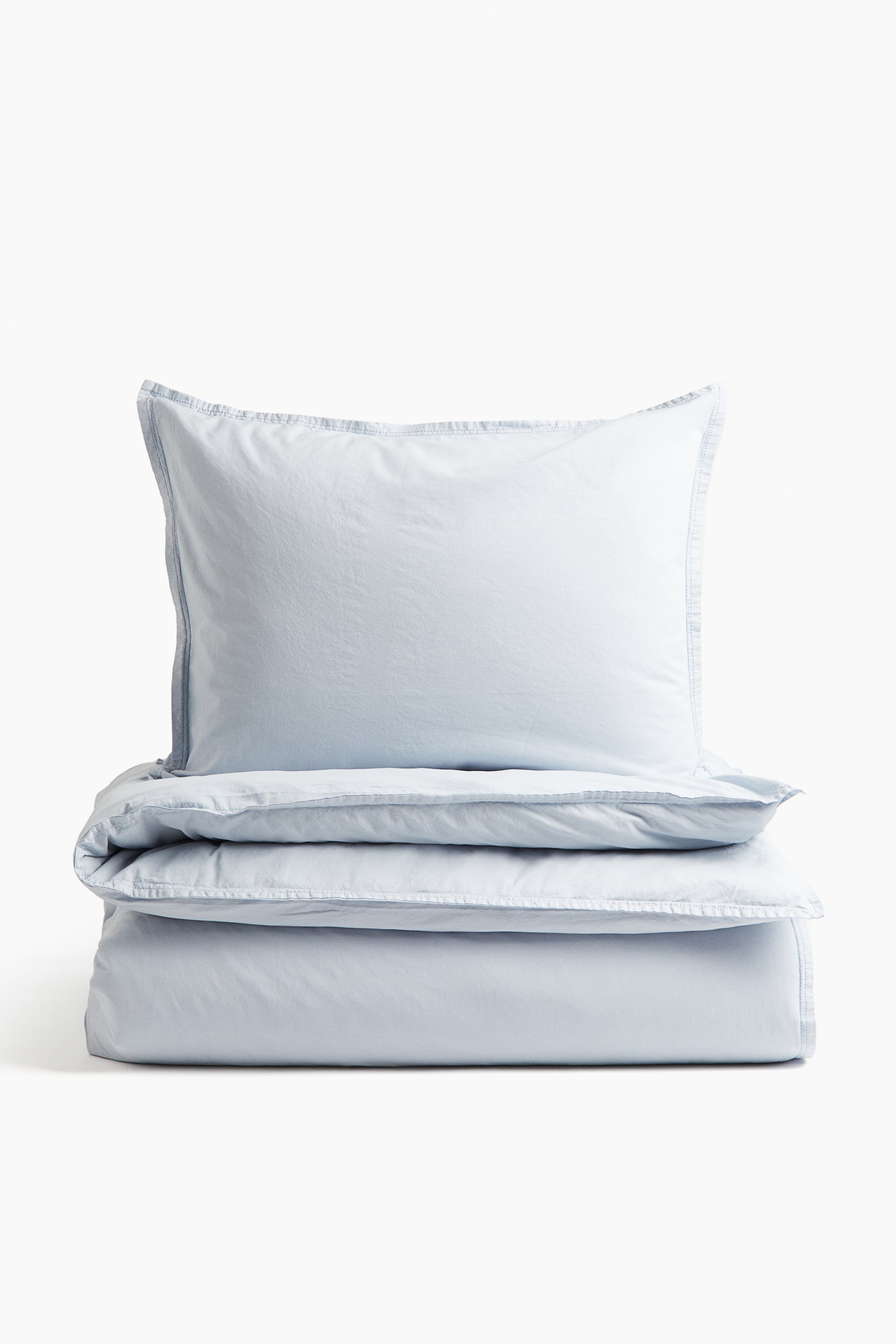 Washed Cotton Twin Duvet Cover Set