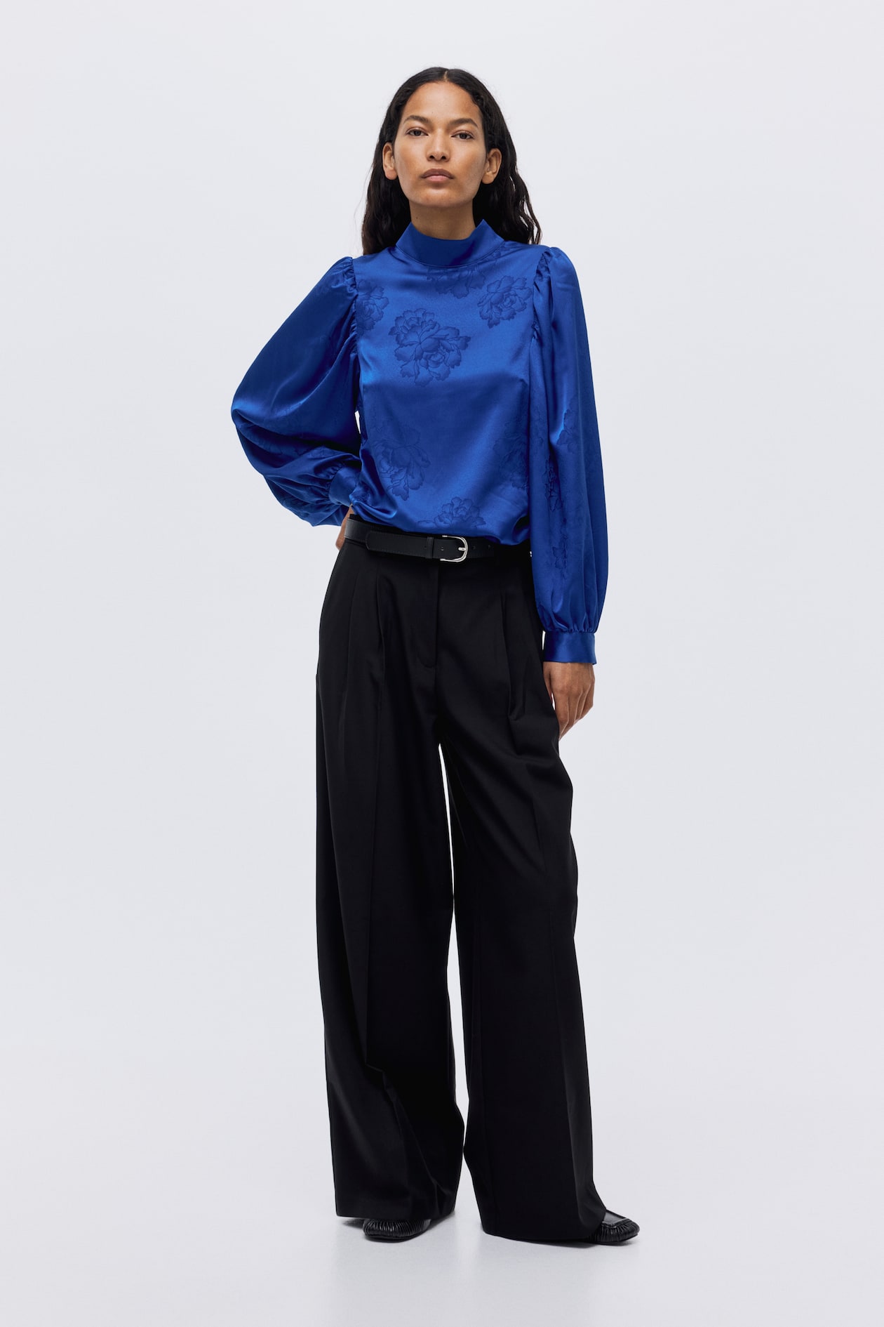 Jacquard-Weave Blouse - image 4