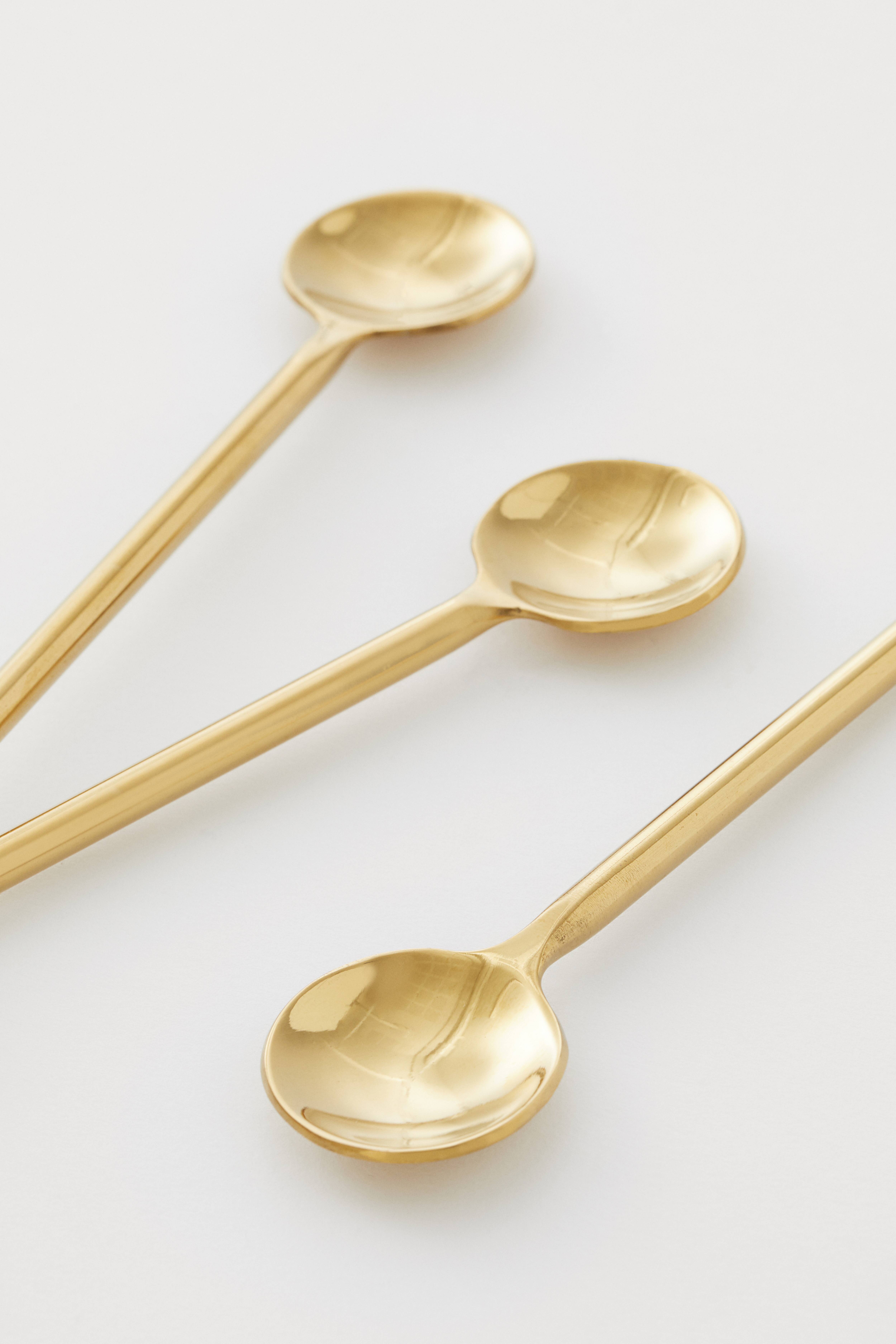 3-pack Long Teaspoons - Gold-colored - Home All | H&M US