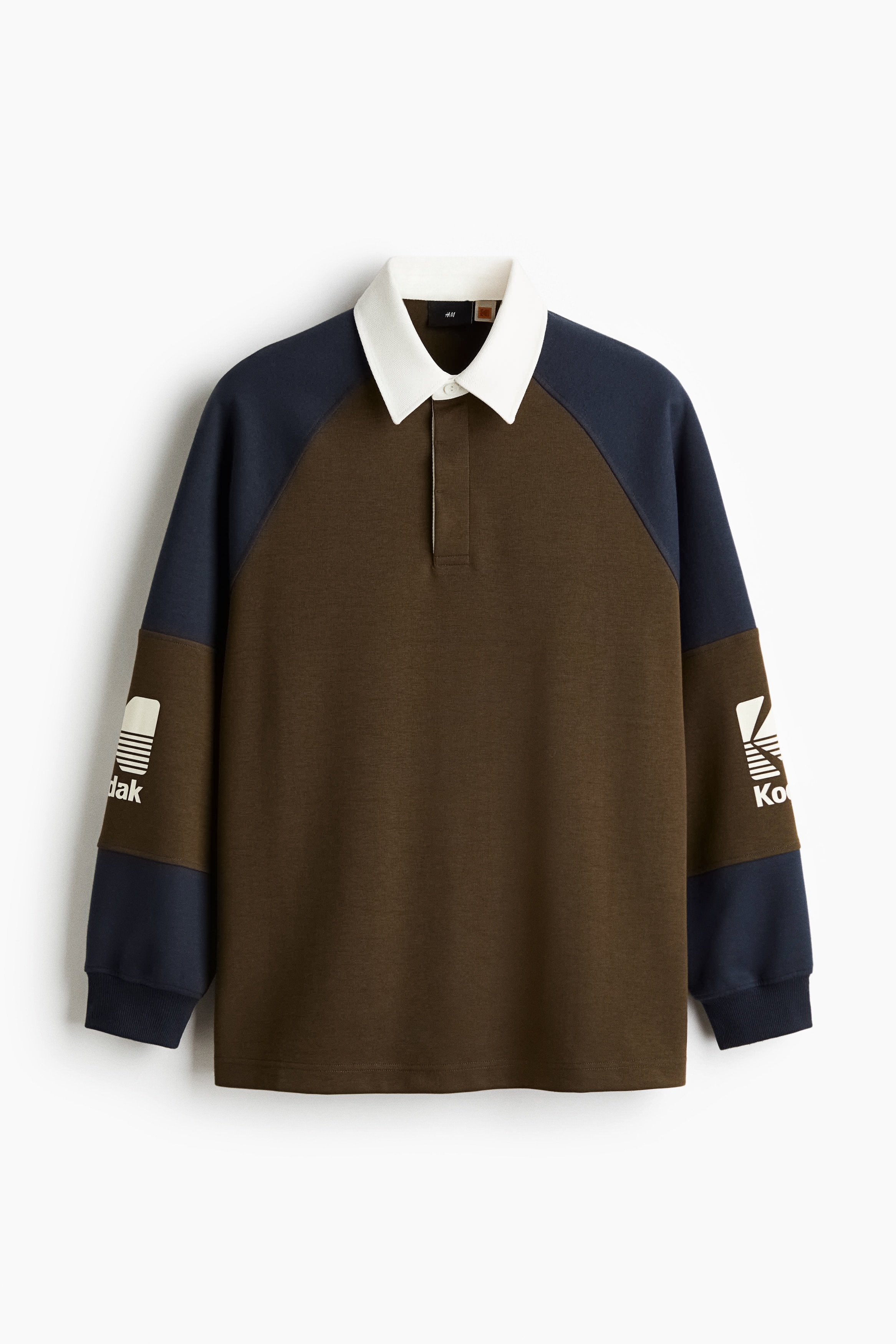 Loose Fit Rugby shirt - Dark green/Kodak - Men | H&M SG