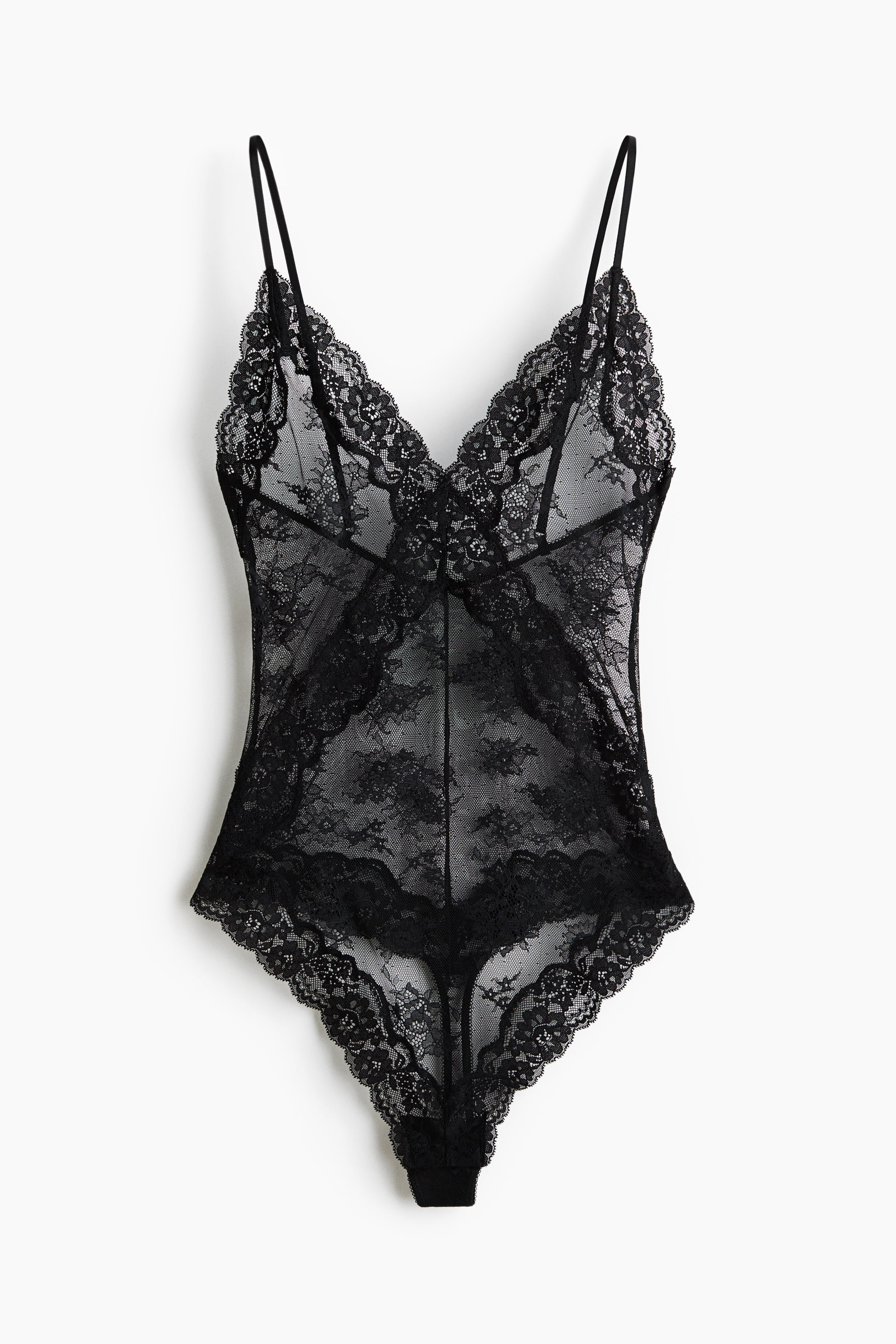 View larger image: Lace thong body - Black - Ladies | H&M 5