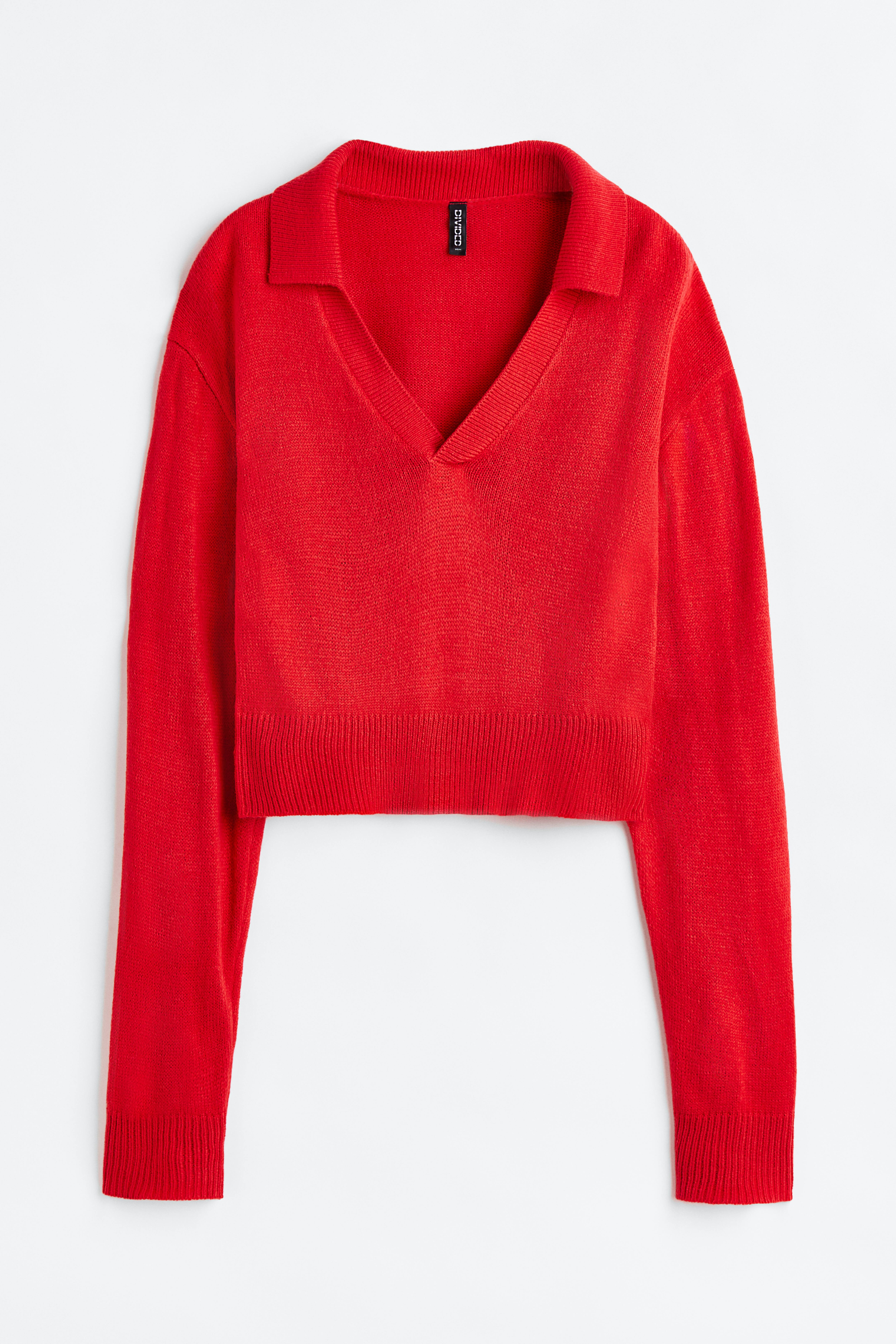 Collared Sweater - Red - Ladies | H&M US