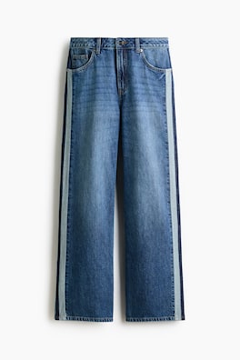 Wide Regular Jeans med revärer