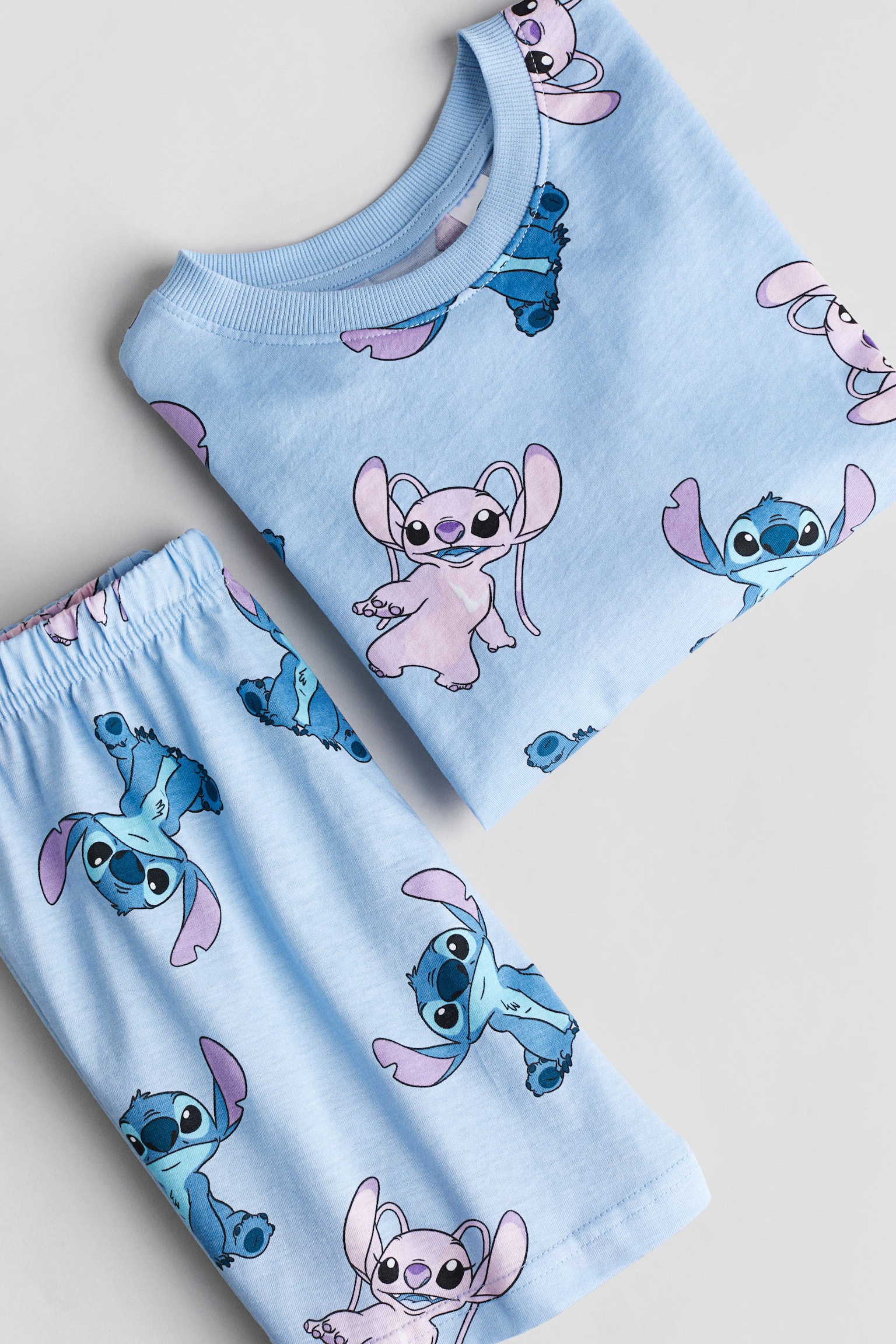 Printed jersey pyjamas - Light blue/Lilo & Stitch/Light purple/SmileyWorld®/Light grey marl/Garfield - 2