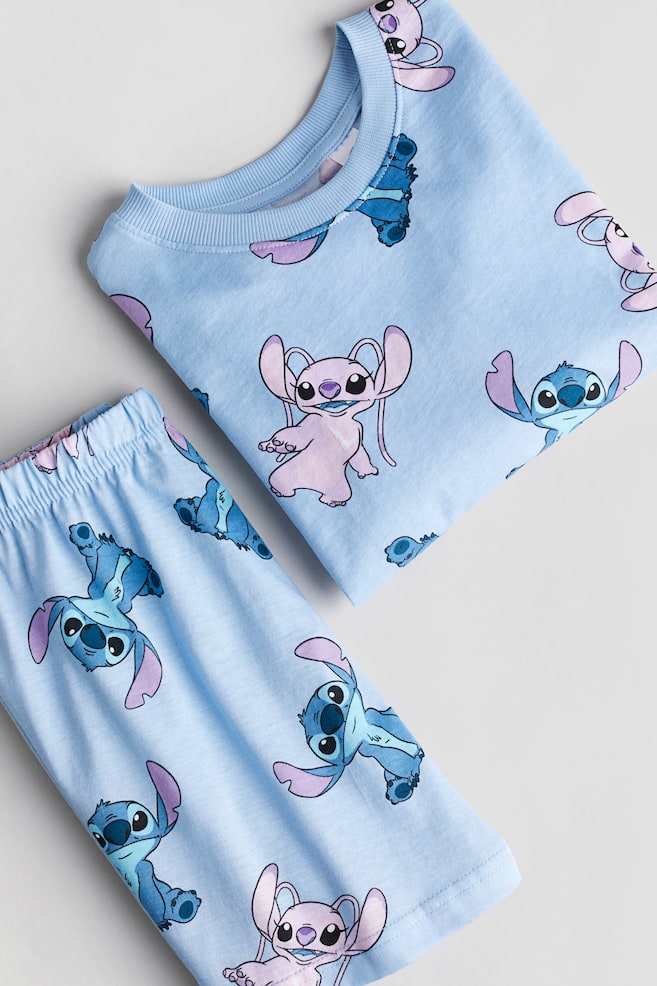 Printed jersey pyjamas - Light blue/Lilo & Stitch - 2