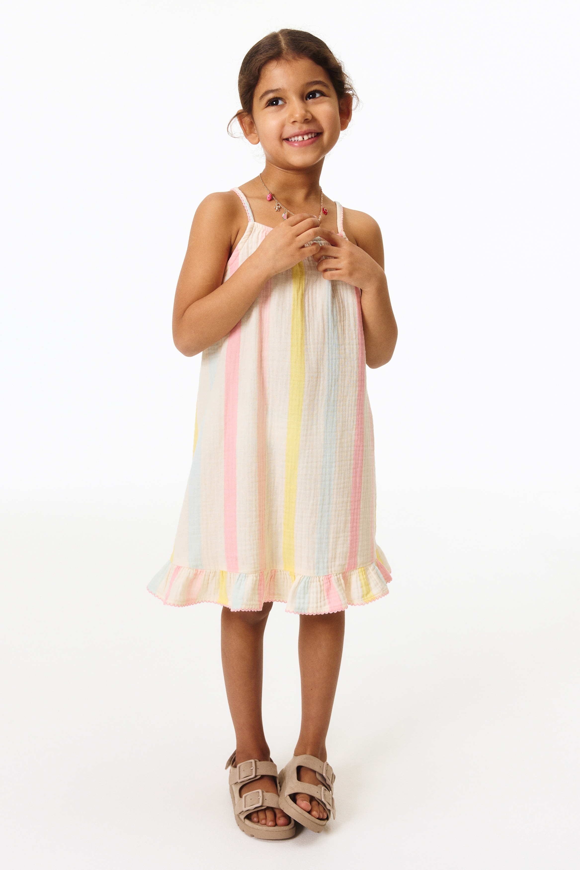 Flounced Strappy Dress