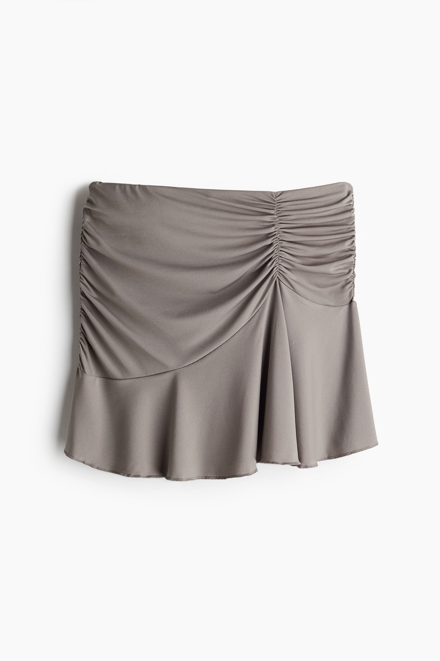 Gathered mini skirt - Grey/Black - 2