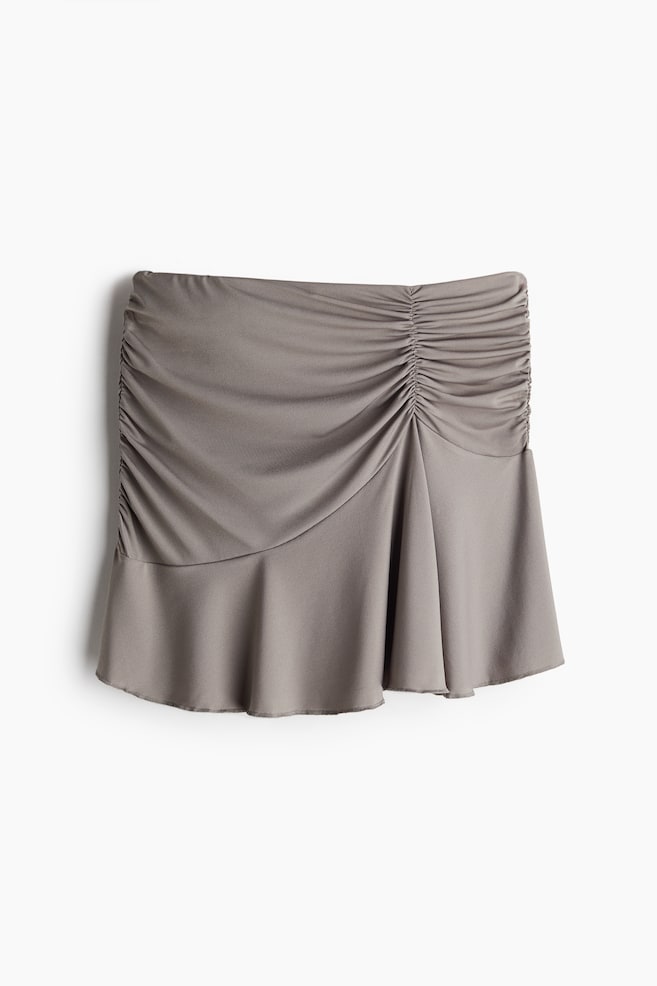 Minifalda fruncida - Gris - 1
