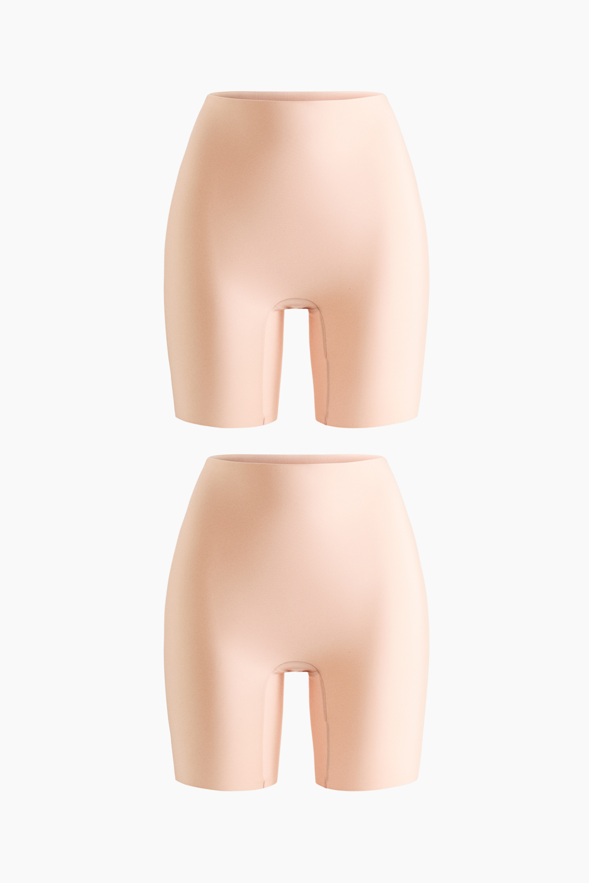 Szorty biker no-show Light Shaping 2-pak - Jasnobeżowy/Czarny/Ciemnobeżowy