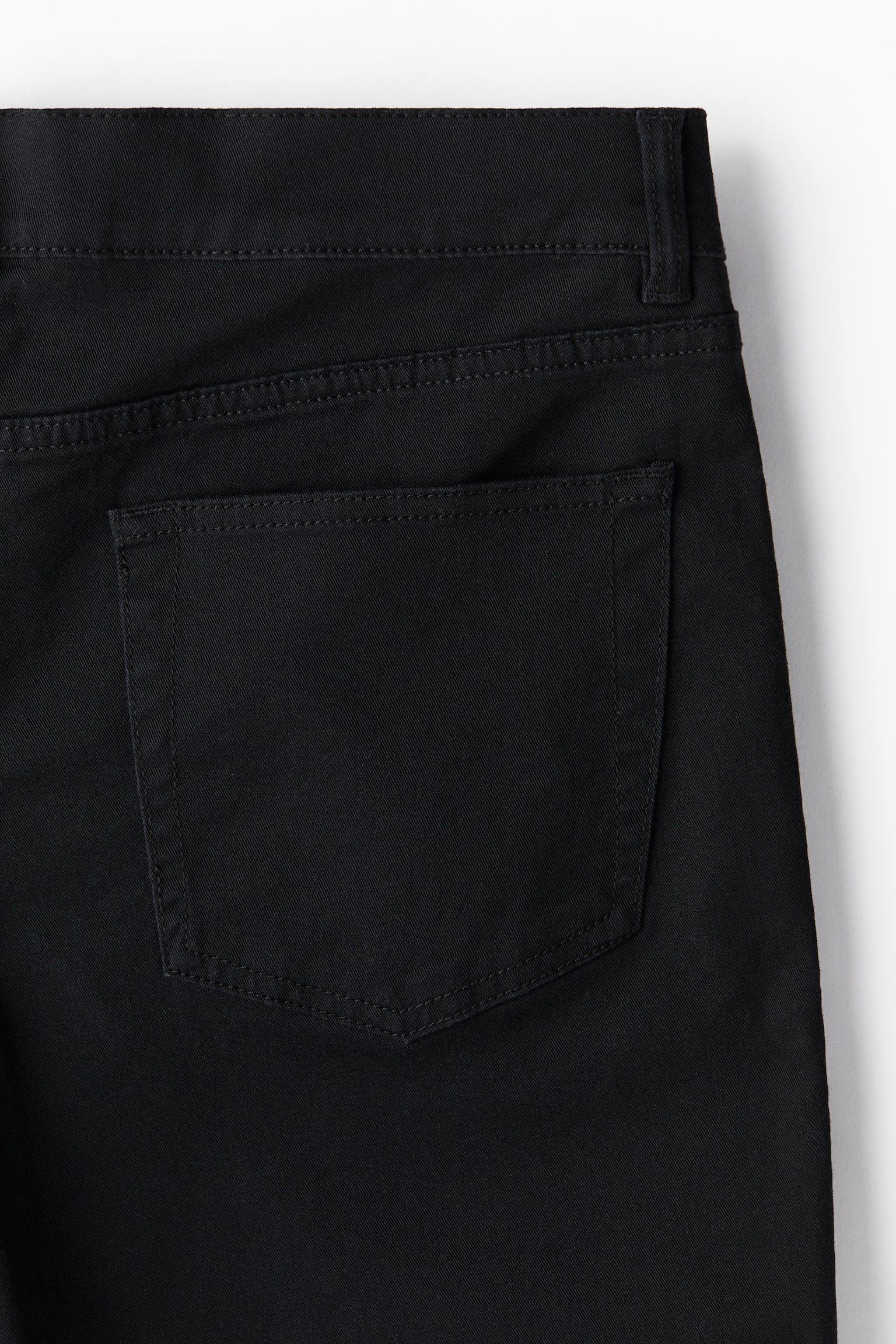 Slim Fit Cotton twill shorts - Black/Light beige/White/Dark grey/Dark grey - 3