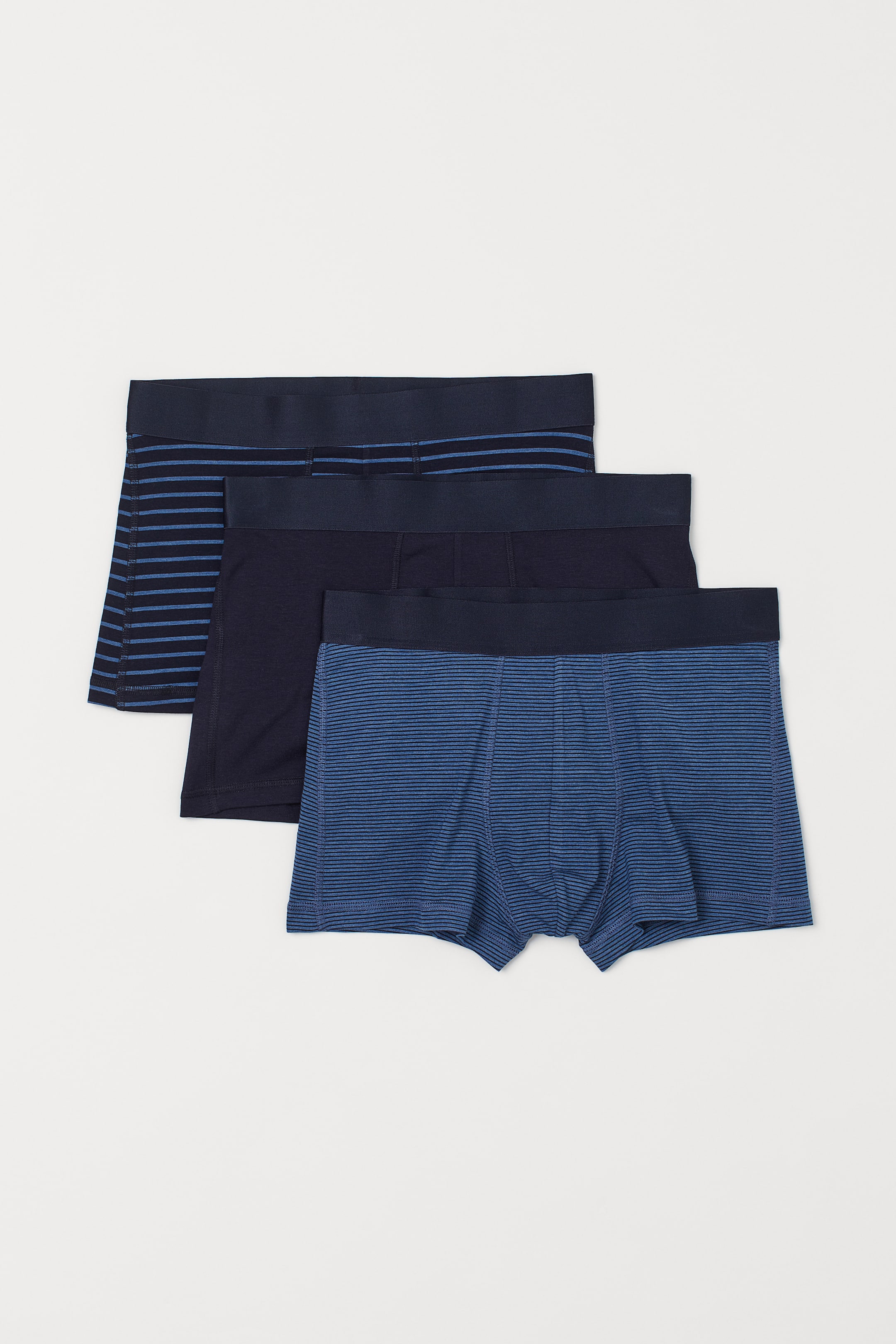 View larger image: 3-pack COOLMAX® short trunks - Dark blue/Black - Men | H&M 1