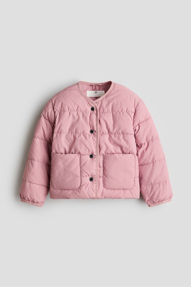 Quilted jacket - Dusty pink/Dark blue - 1