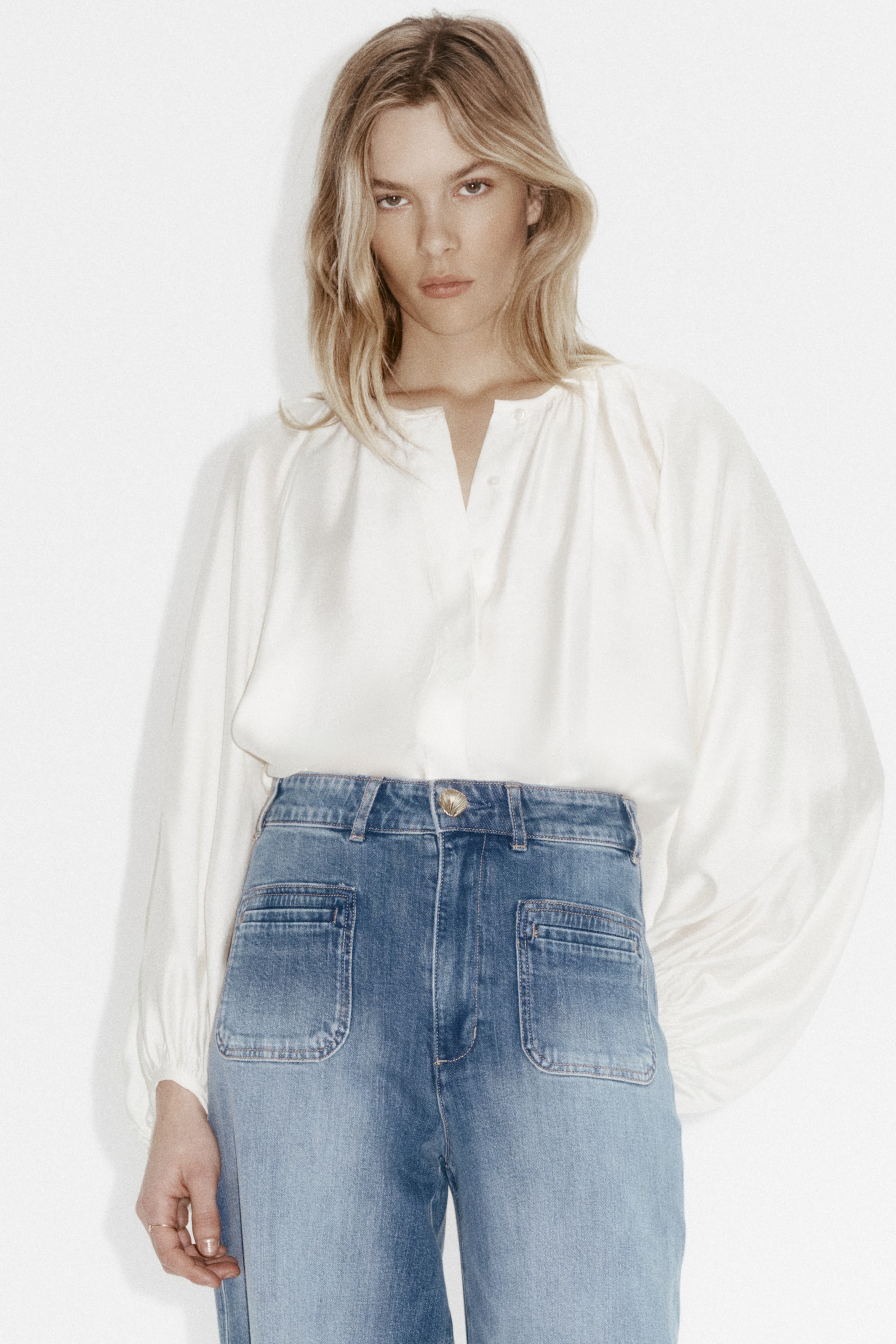 View larger image: Wide High Jeans - Denim blue - Ladies | H&M US 1