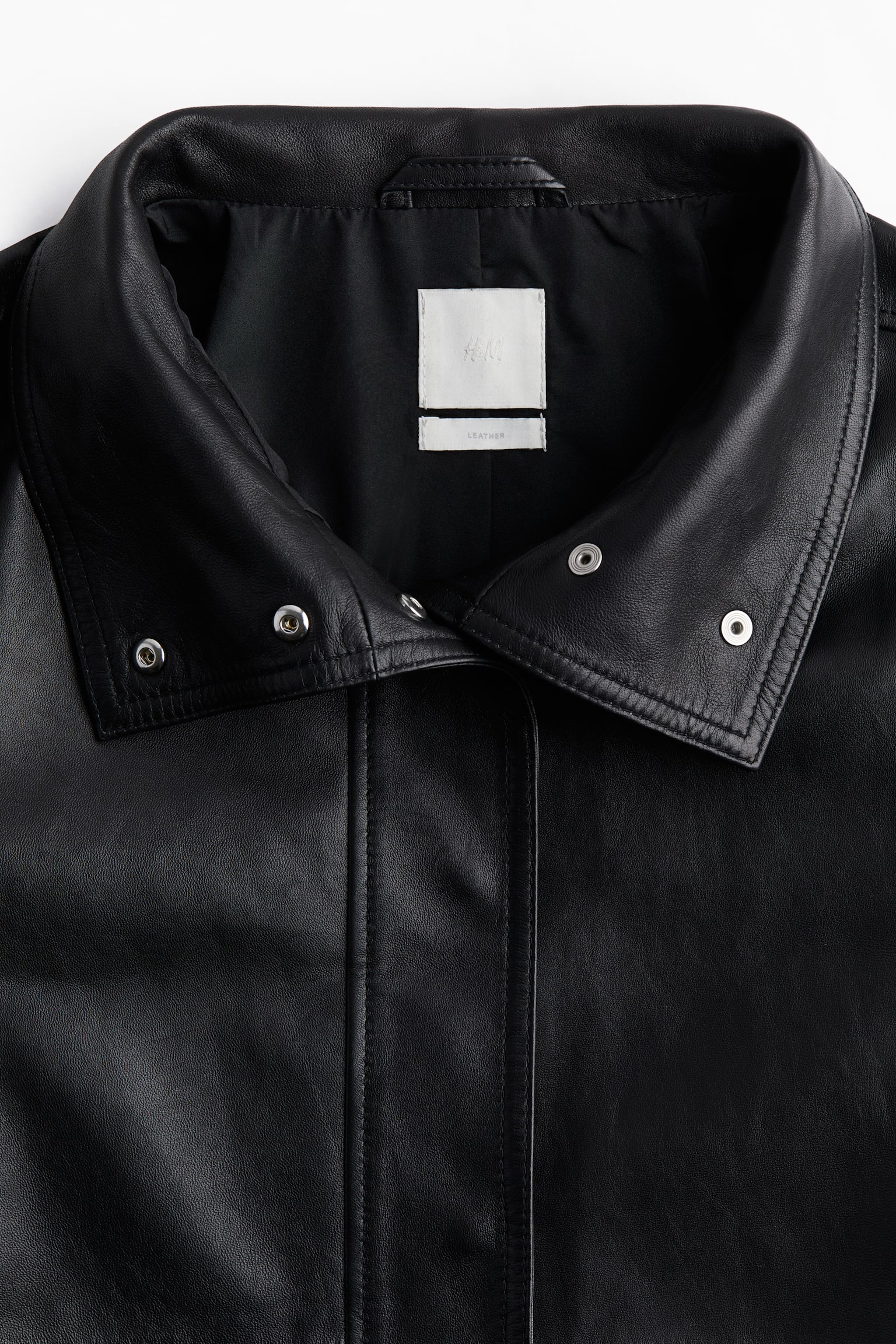 Leather coat - Black - 8