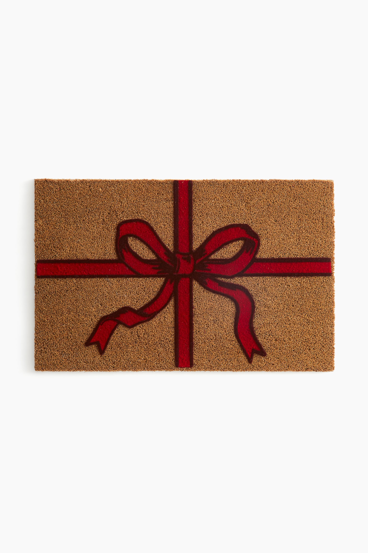 Coconut fibre doormat - Brown/Bow