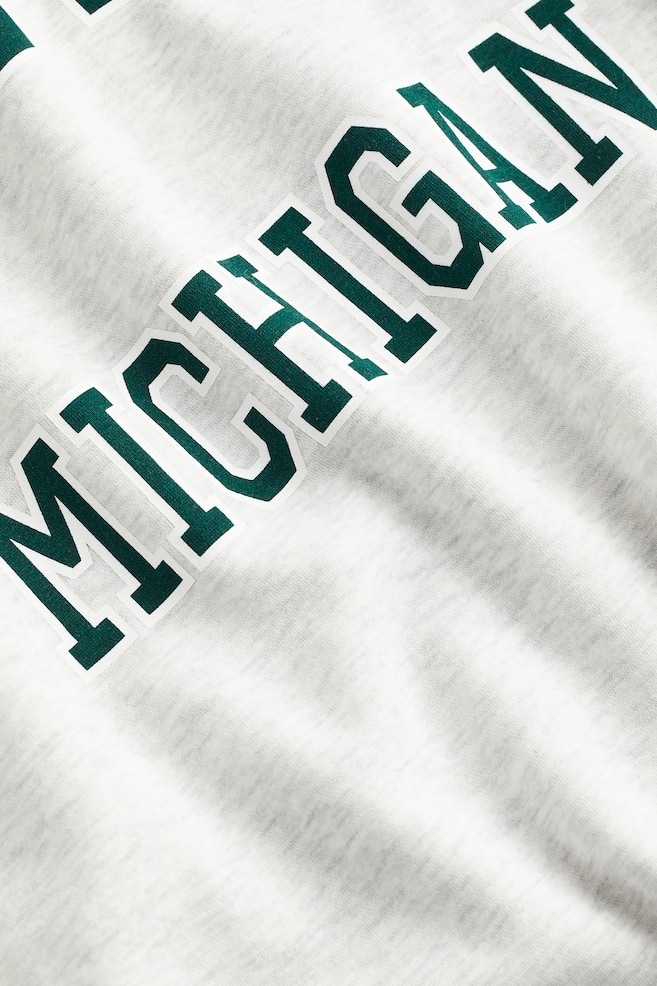 Oversized motif-detail sweatshirt - Light grey marl/Lake Erie/Dark grey/Sprint Track/White/Oregon/Dark green/Mountain - 3