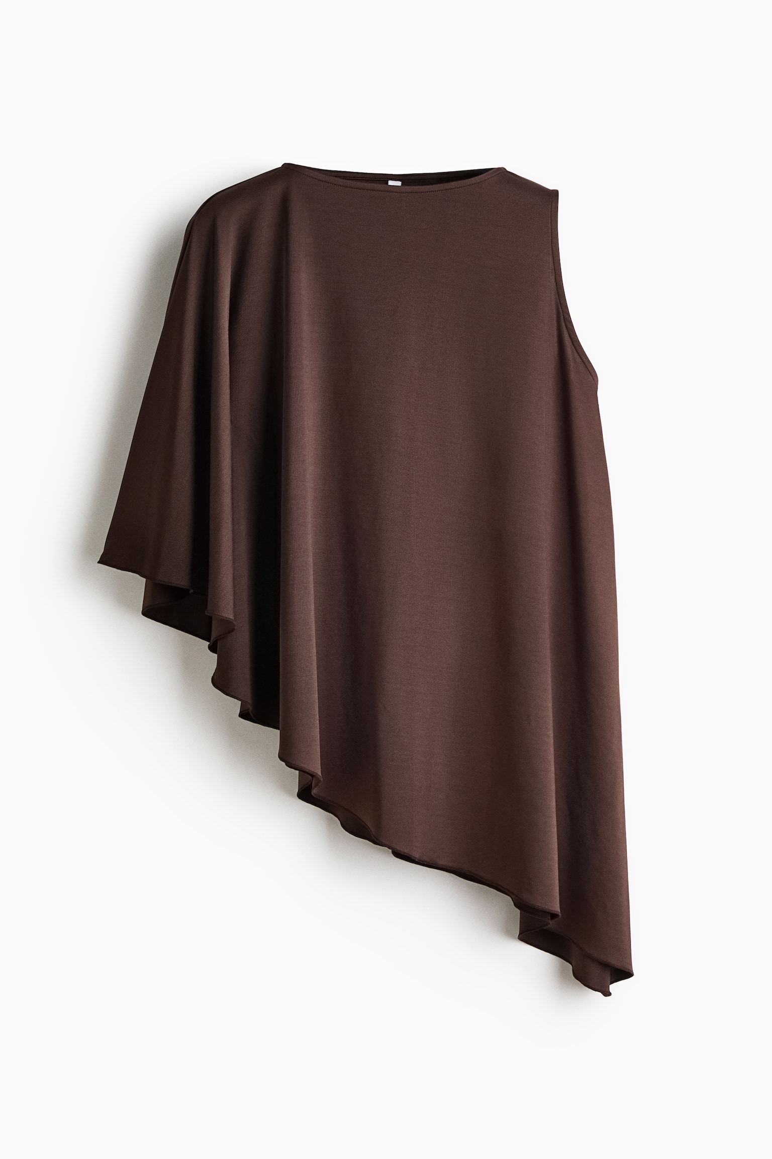 Asymmetric cape top - Dark brown/Dark grey