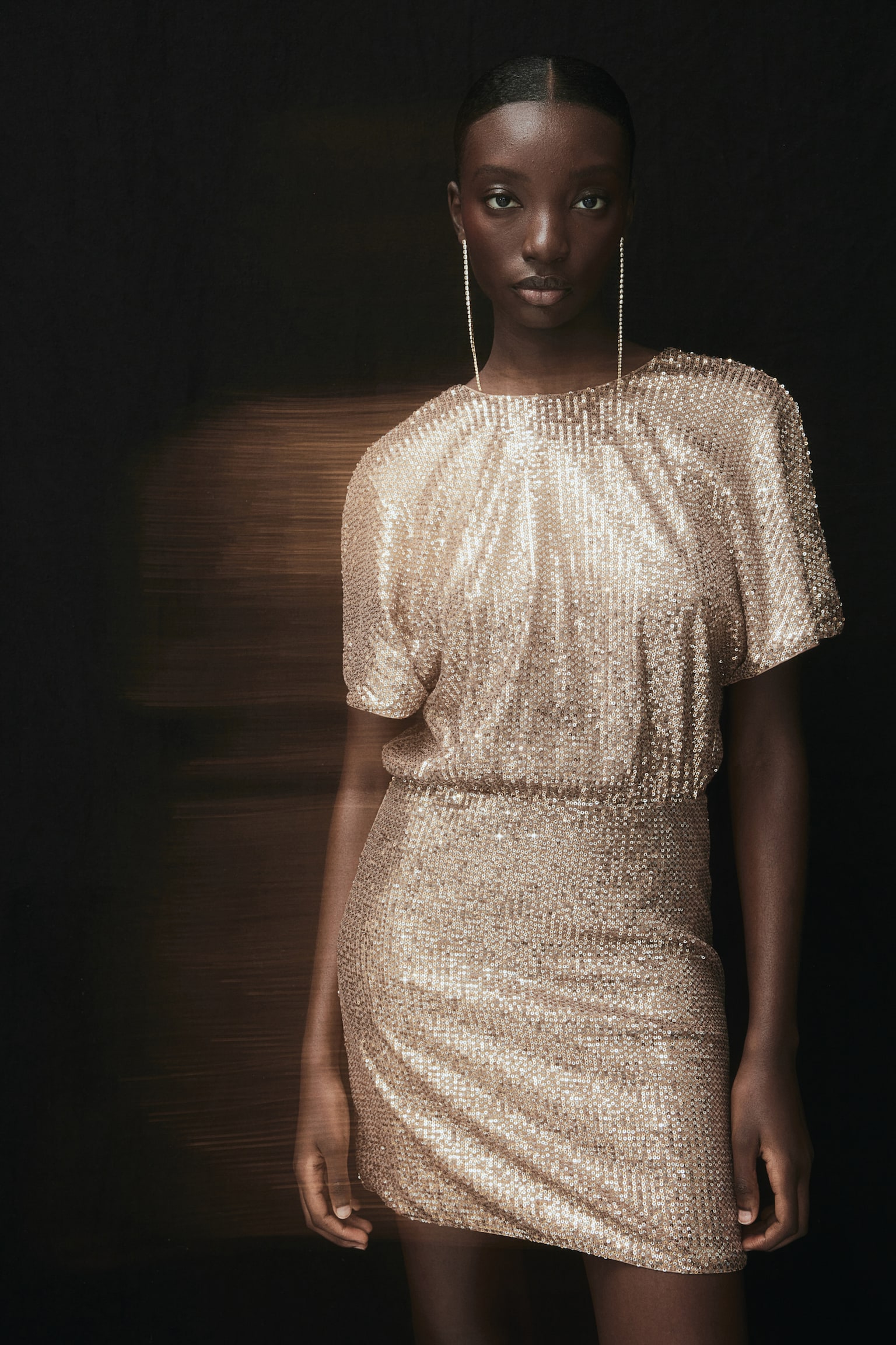 Sequin Dress - Bronze colour/Silver colour - 1