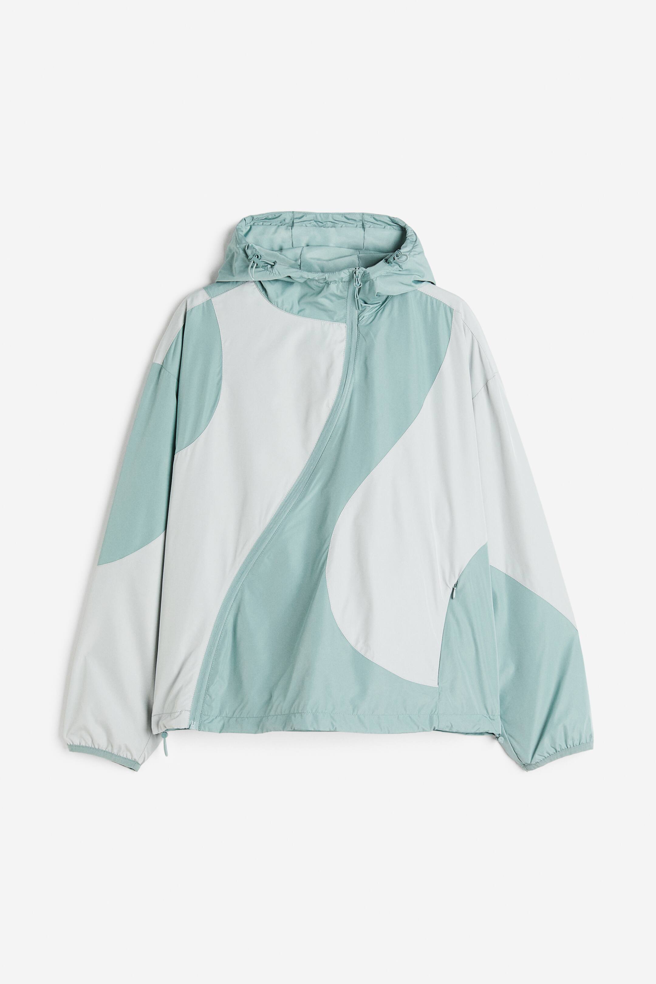 View larger image: Water-repellent Windbreaker - Turquoise/light gray - Men | H&M PH 1
