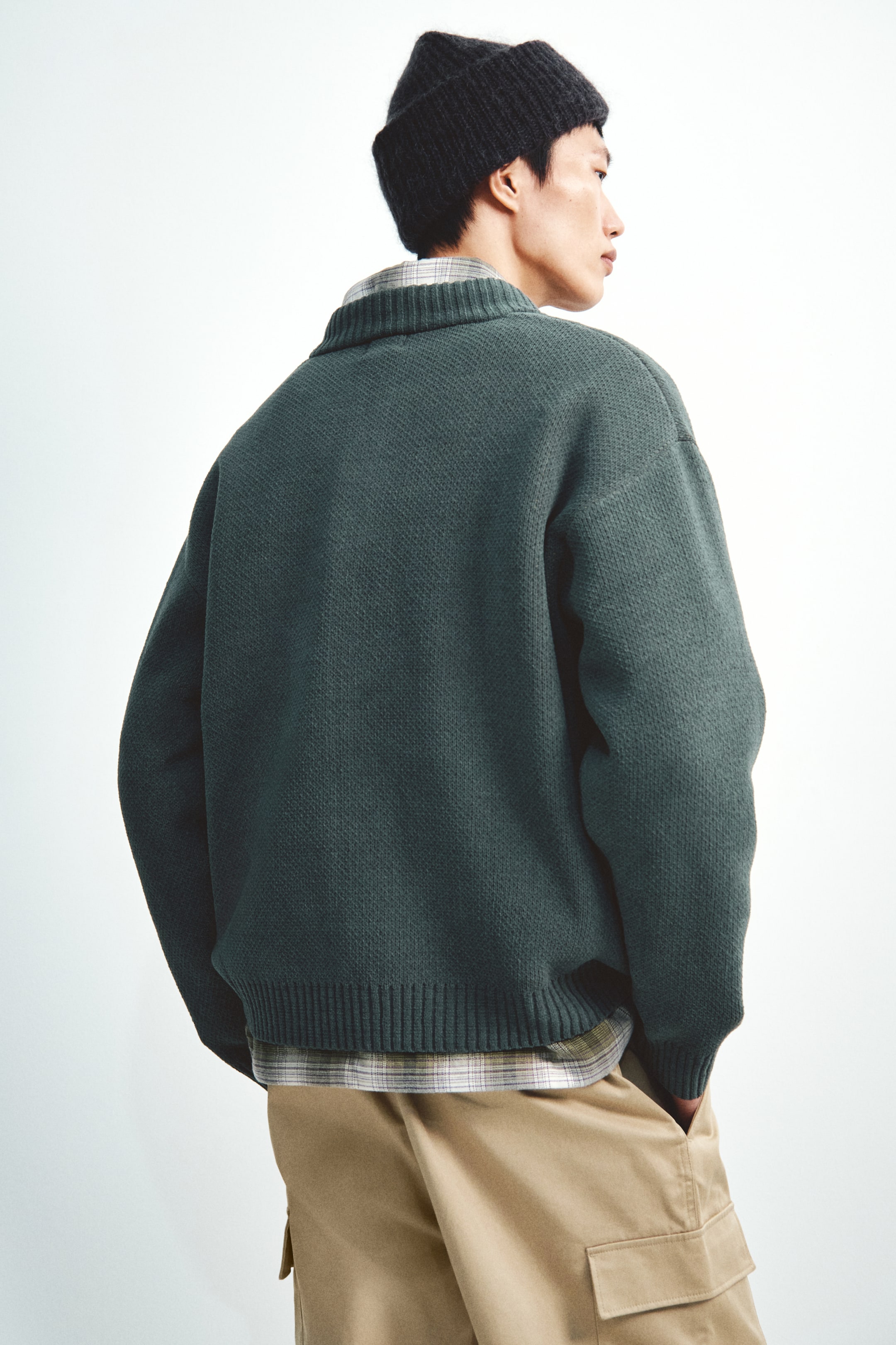 이미지 확대 보기: 스웨터 레귤러핏 - 다크 그린/Challenge  - Men | H&M KR 3