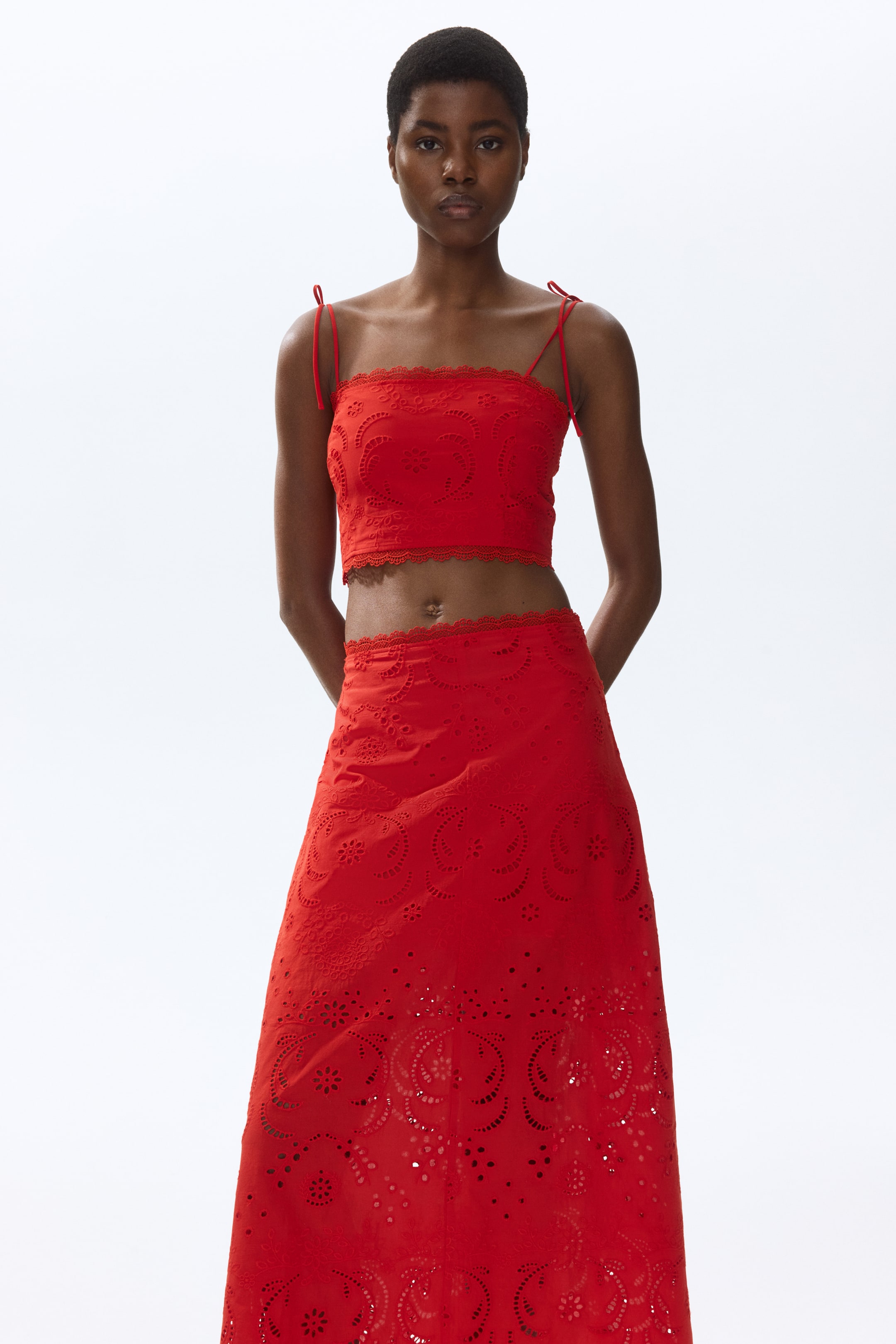 Eyelet-Embroidered Cotton Top