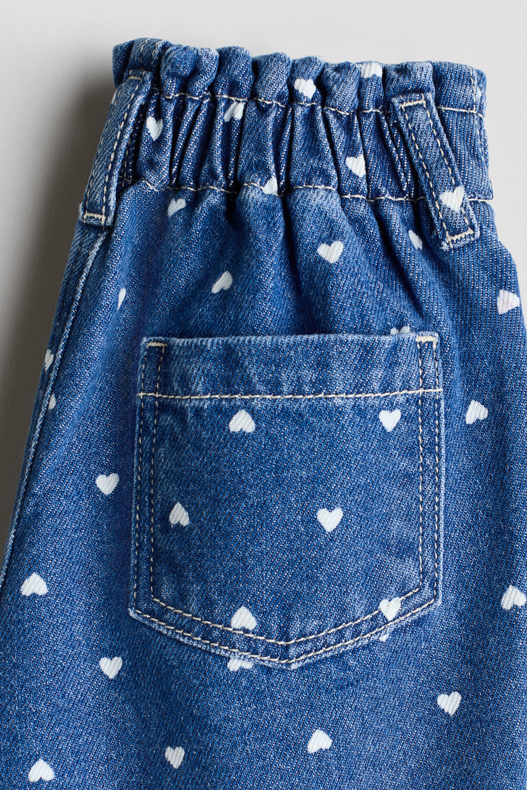 Printed Paper-Bag Jeans