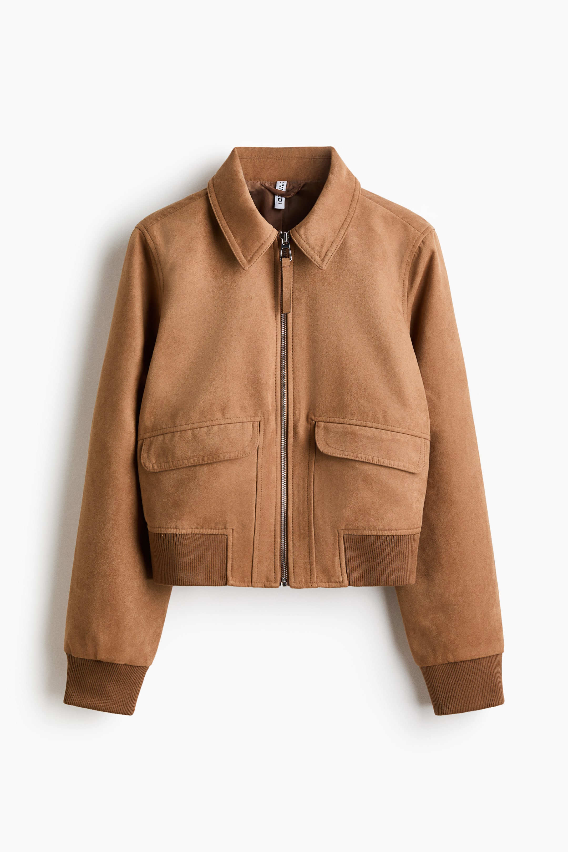 Ampliar la imagen: Chamarra bomber con cuello - Beige oscuro - Ladies | H&M MX 1