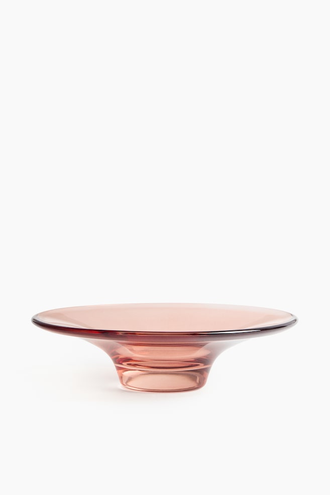 Large glass bowl - Pink/Transparent - 1