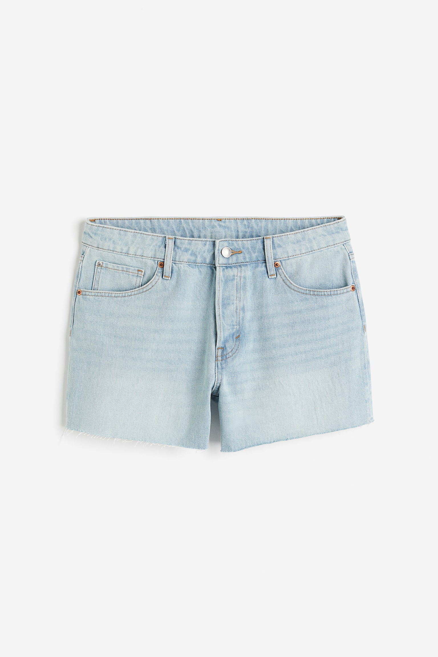 90s Boyfriend Fit Low Denim shorts - Light denim blue/Light denim blue/Black/White/Dark denim blue - 2