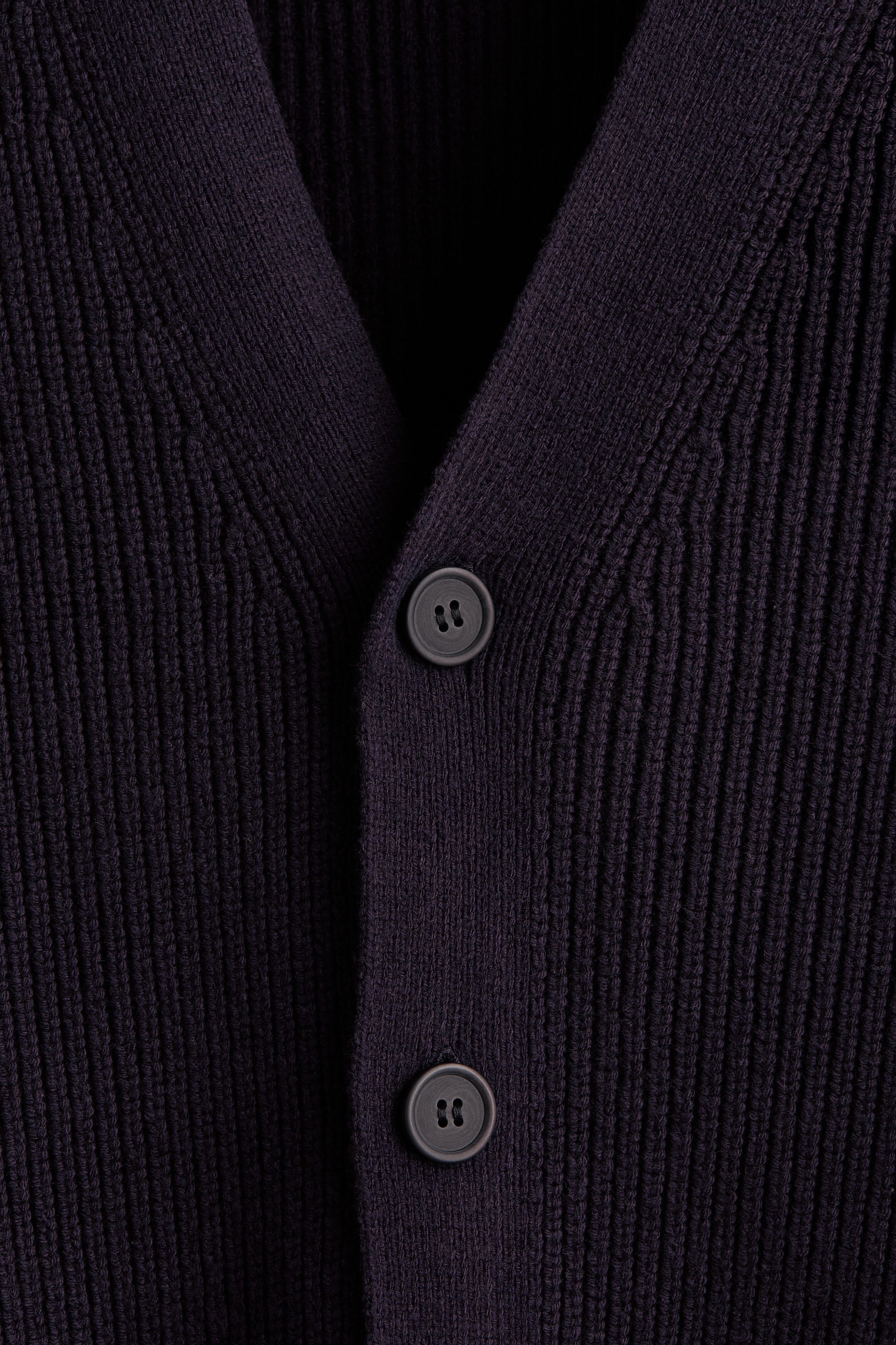 Relaxed Fit Rib-knit cardigan
