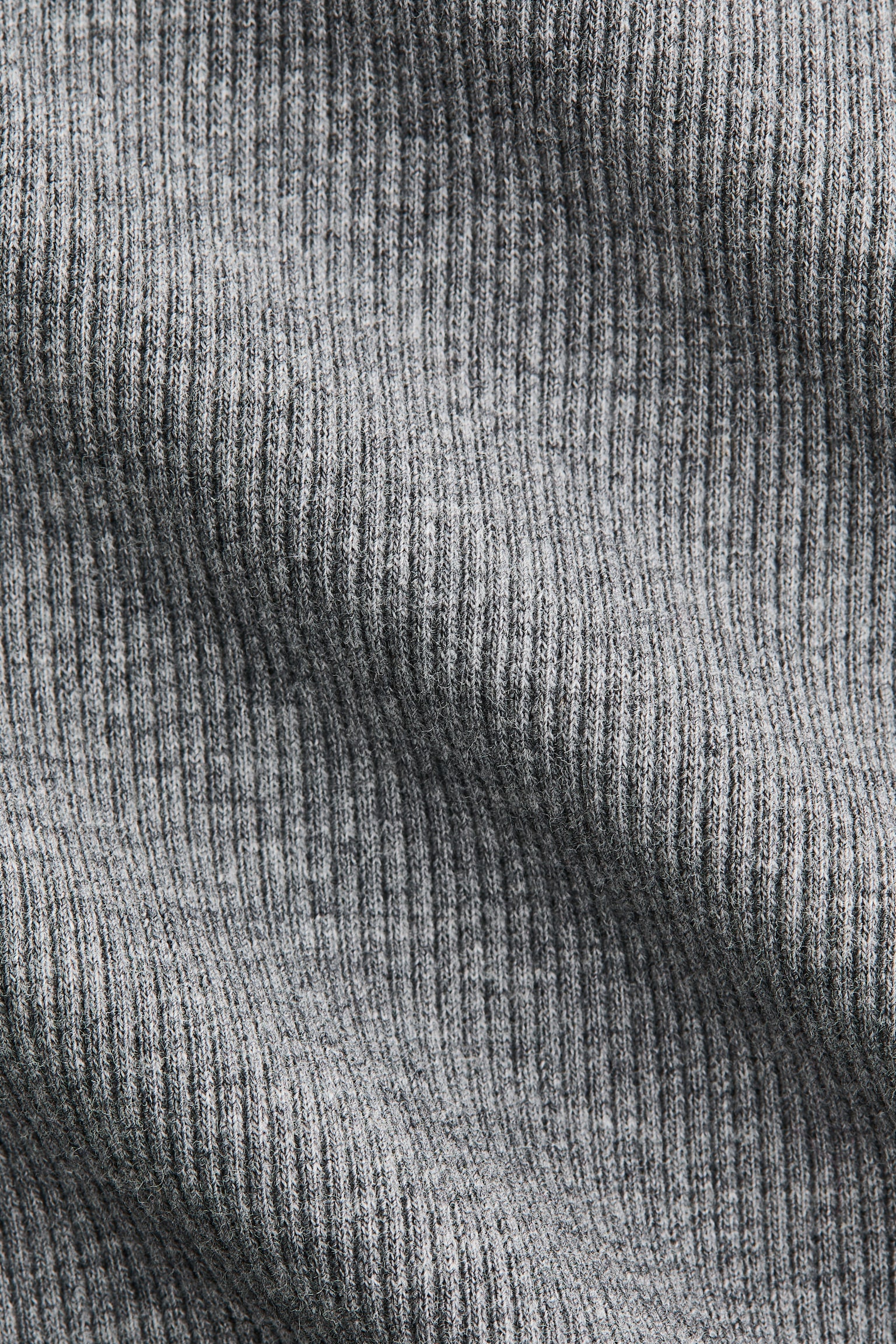 リブニットトップス - グレーメランジ/ブラック/ライトダスティグリーン - 3