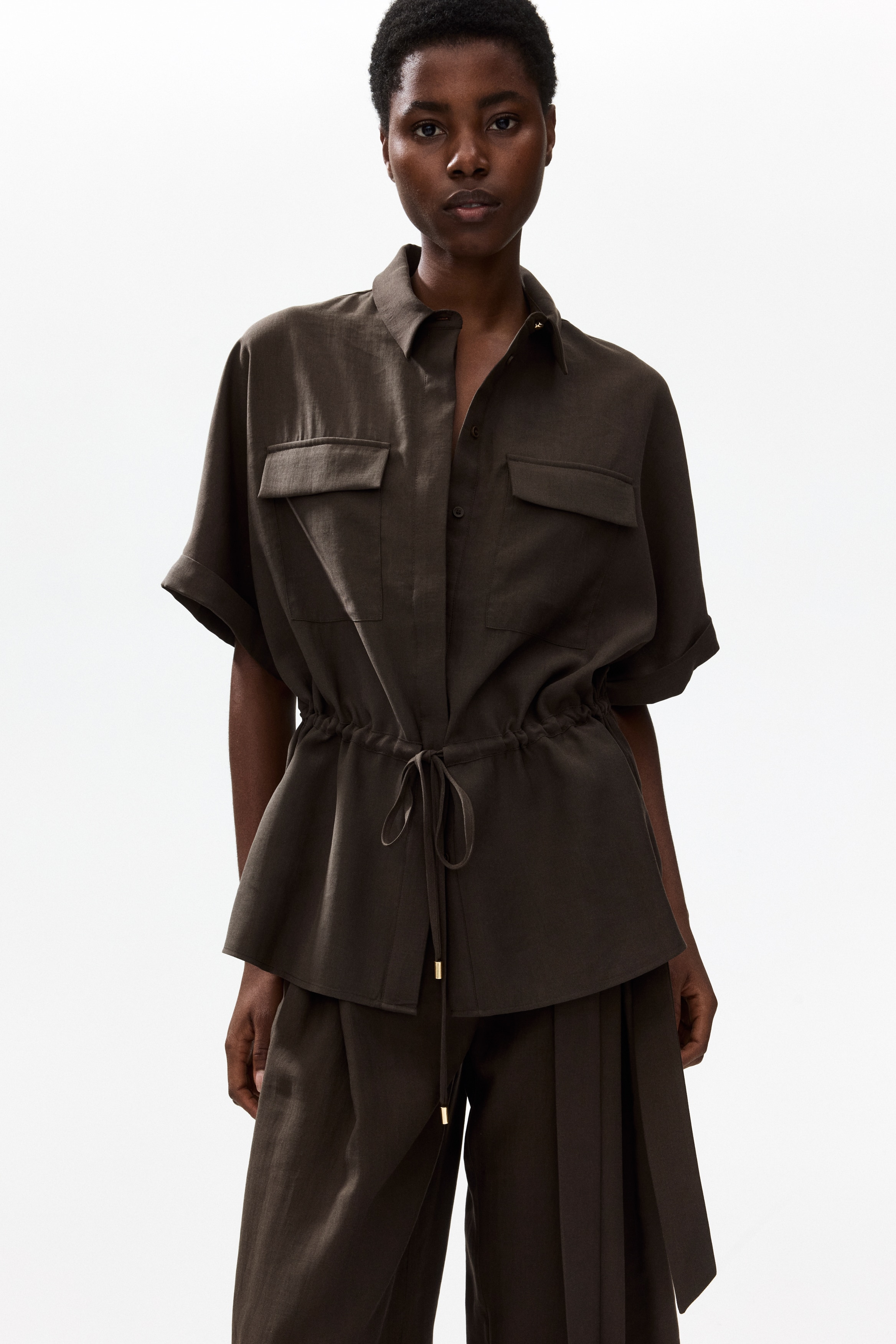 Drawstring-Detail Twill Top from H&M - $44.99