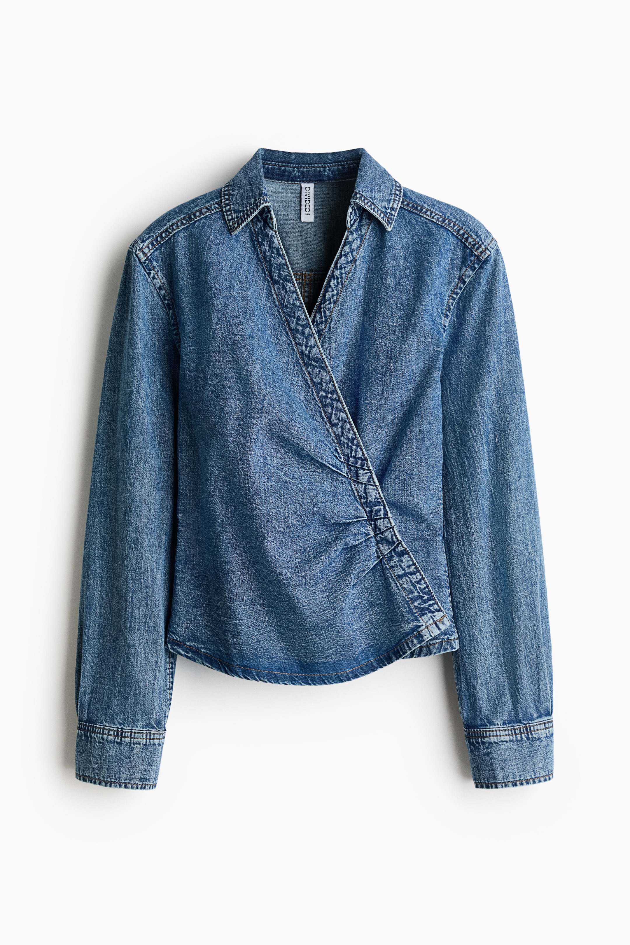 Chemise croisée en denim