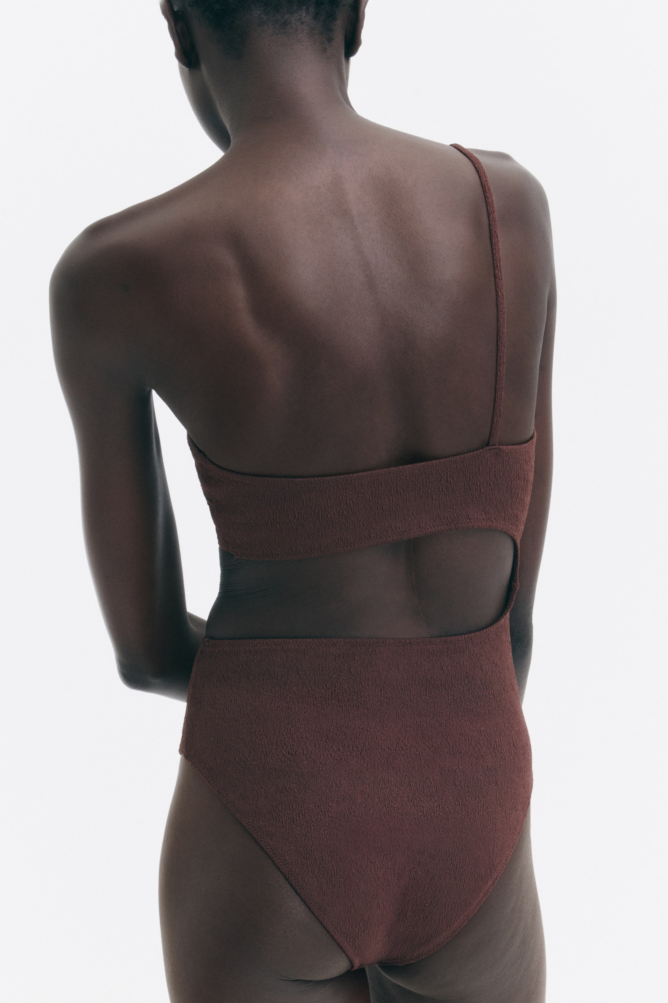 Padded-Cup High-Leg Swimsuit