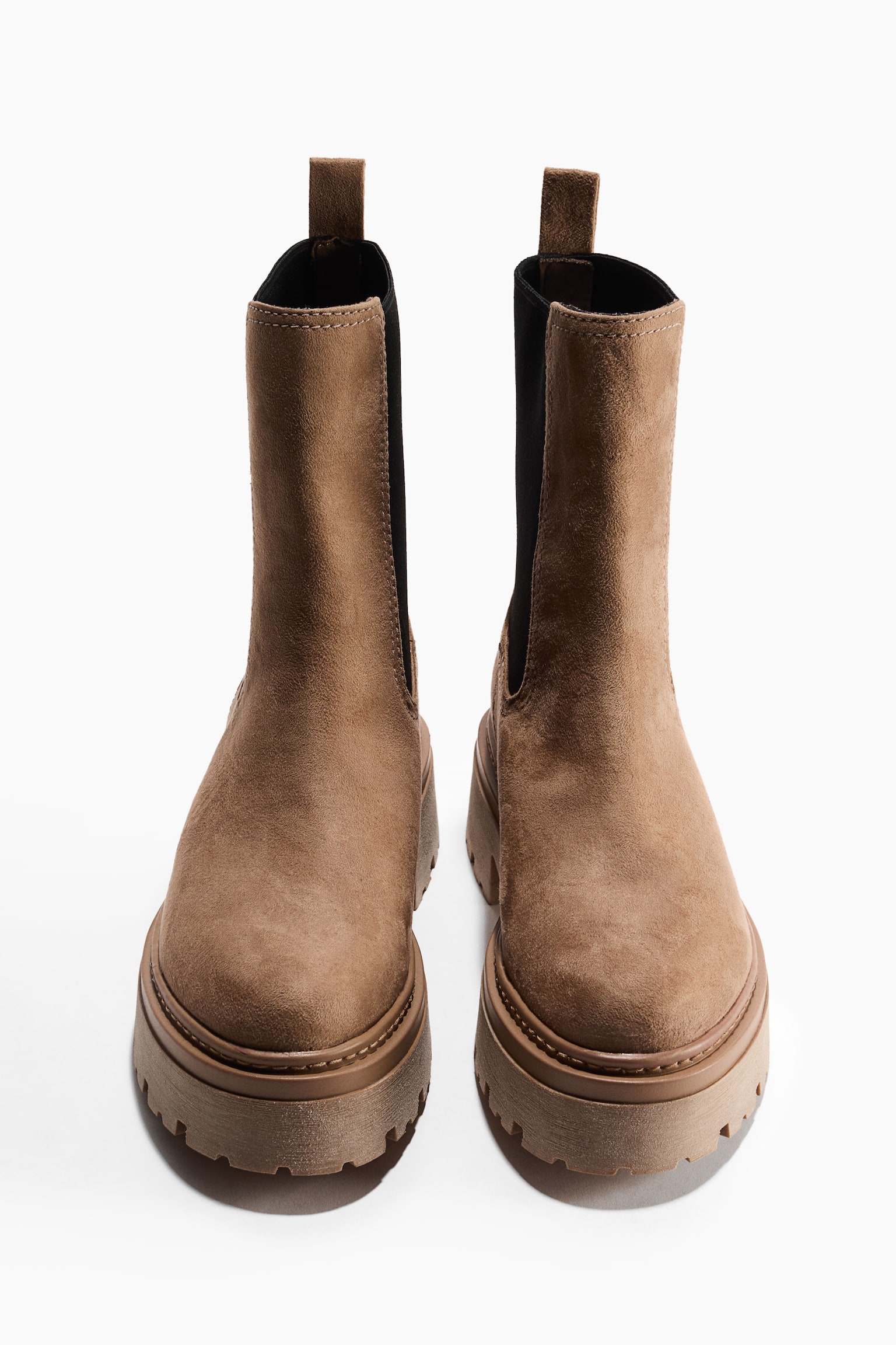 Женские ботинки H&M Chunky Chelsea, цвет: Тёмный бежевый — фото 3