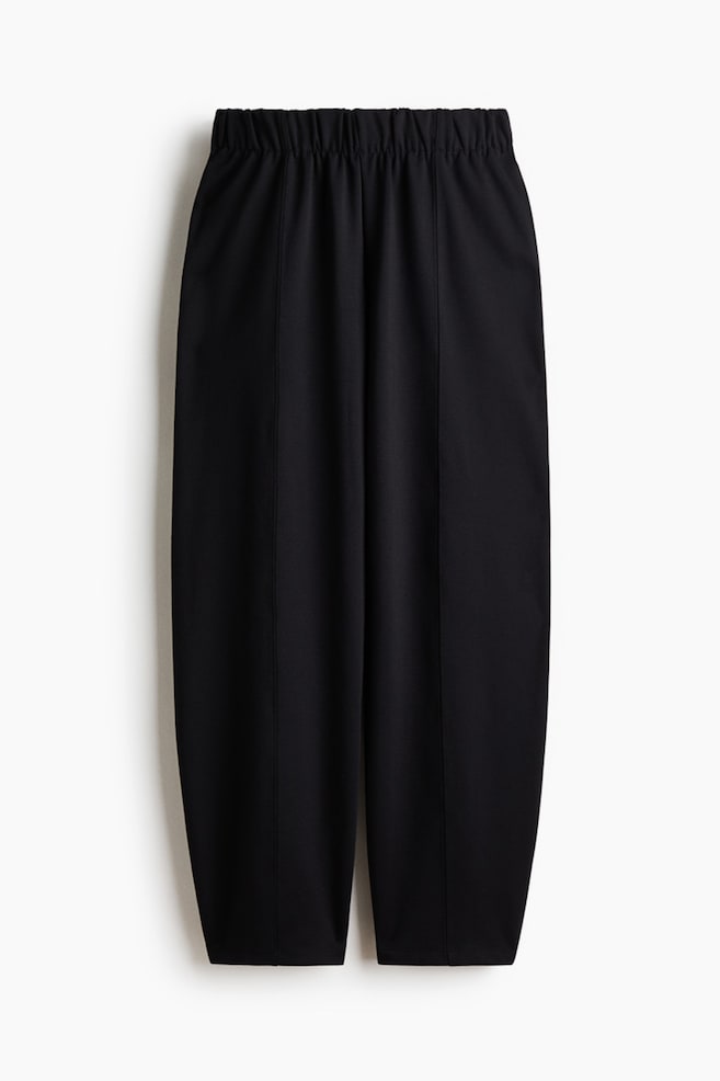 Barrel-leg Ponte di Roma trousers - Black/Dark brown - 1