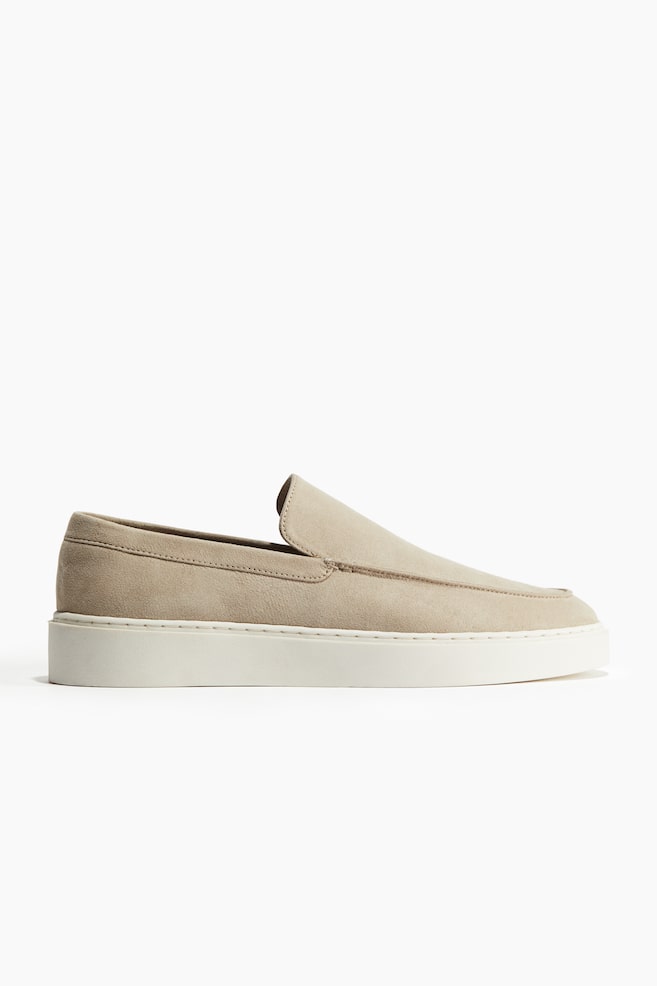 Loafers med mokkasinsøm - Beige - 1