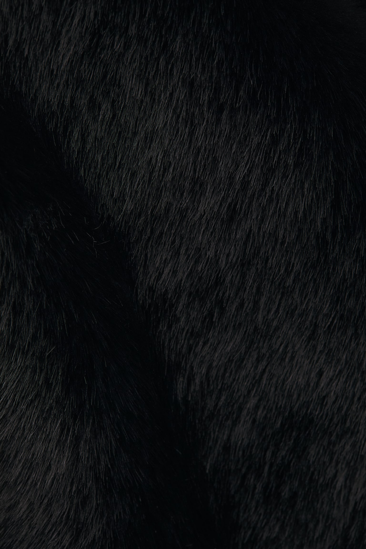 Huňatý kabát so šálovým golierom - Čierna/Tmavohnedá - 4