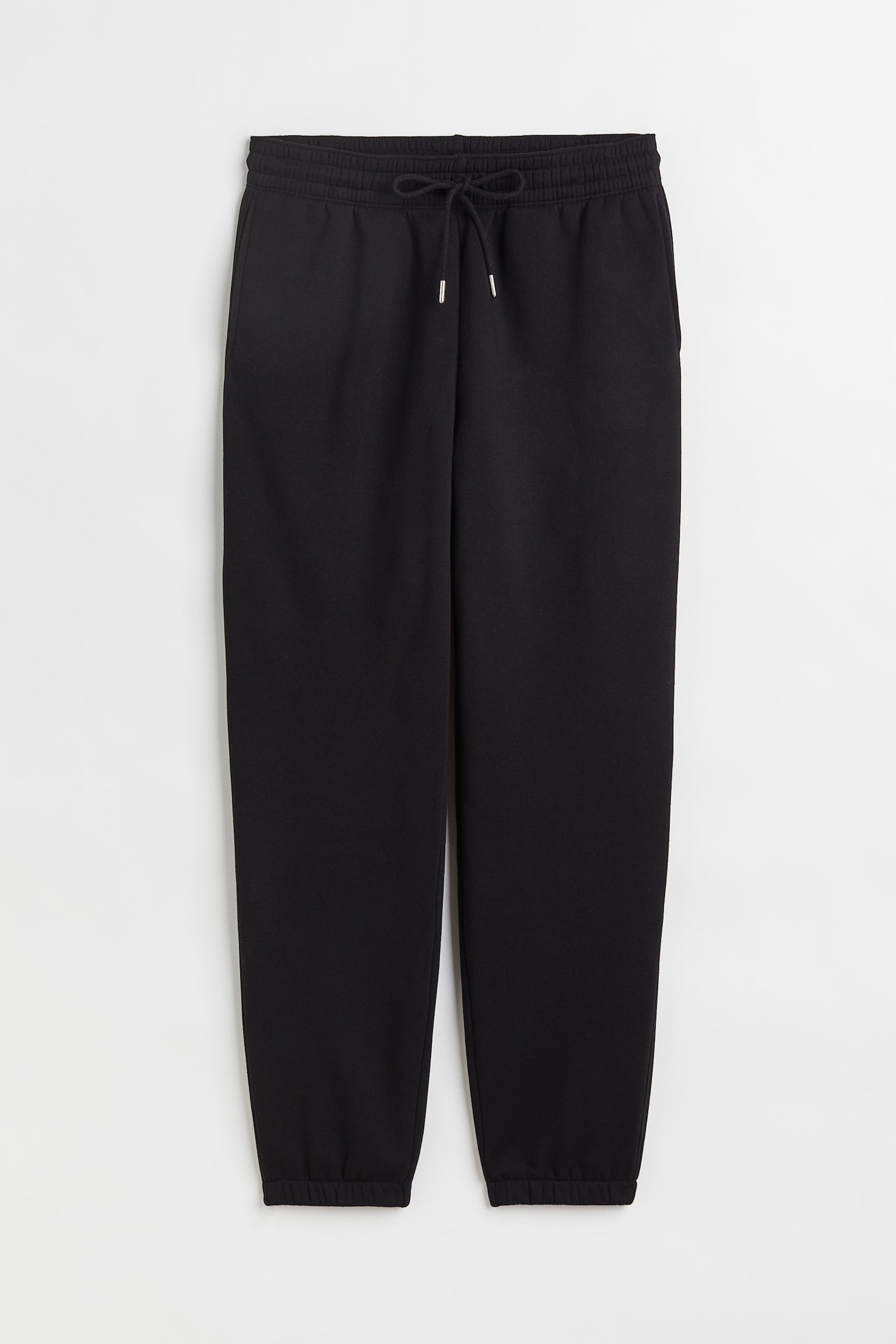 Cotton-blend sweatpants - High waist - Long - Black - Ladies | H&M GB