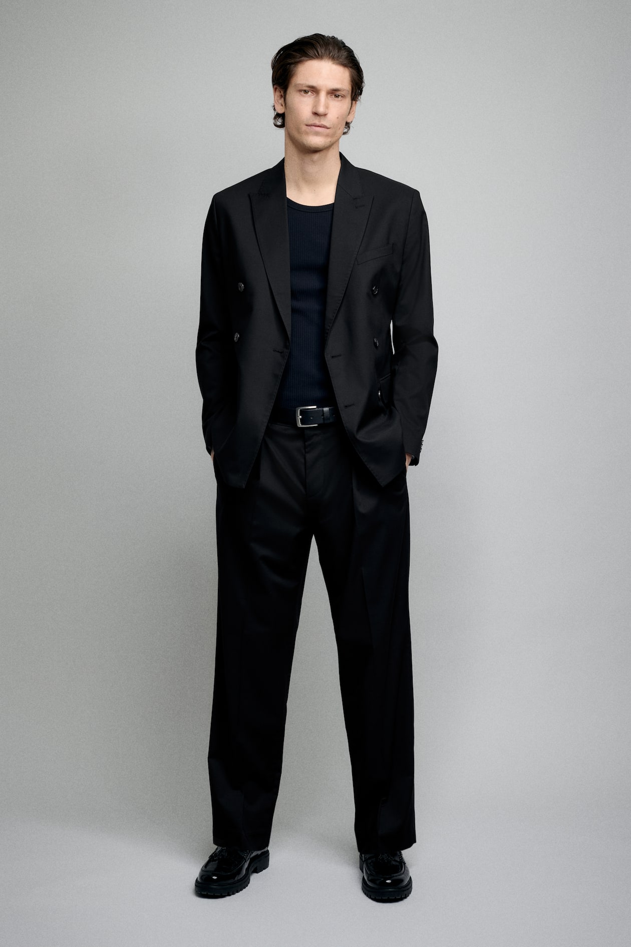 Relaxed Fit Suit trousers Black Men H&M IN