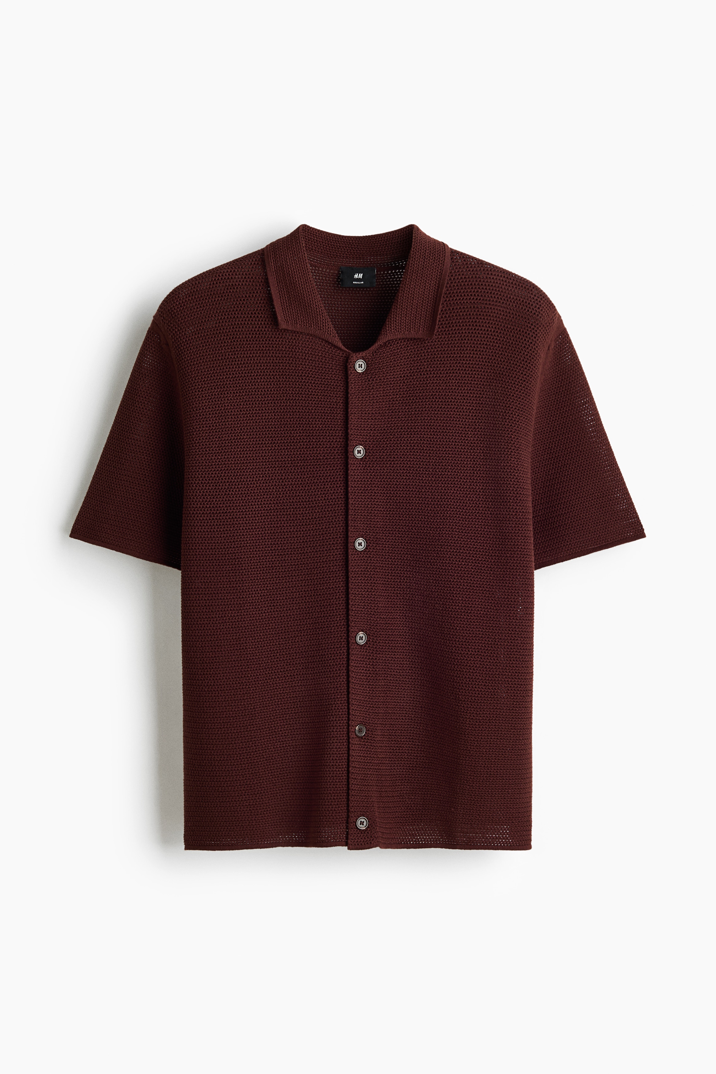 Camisa en punto calado Regular Fit