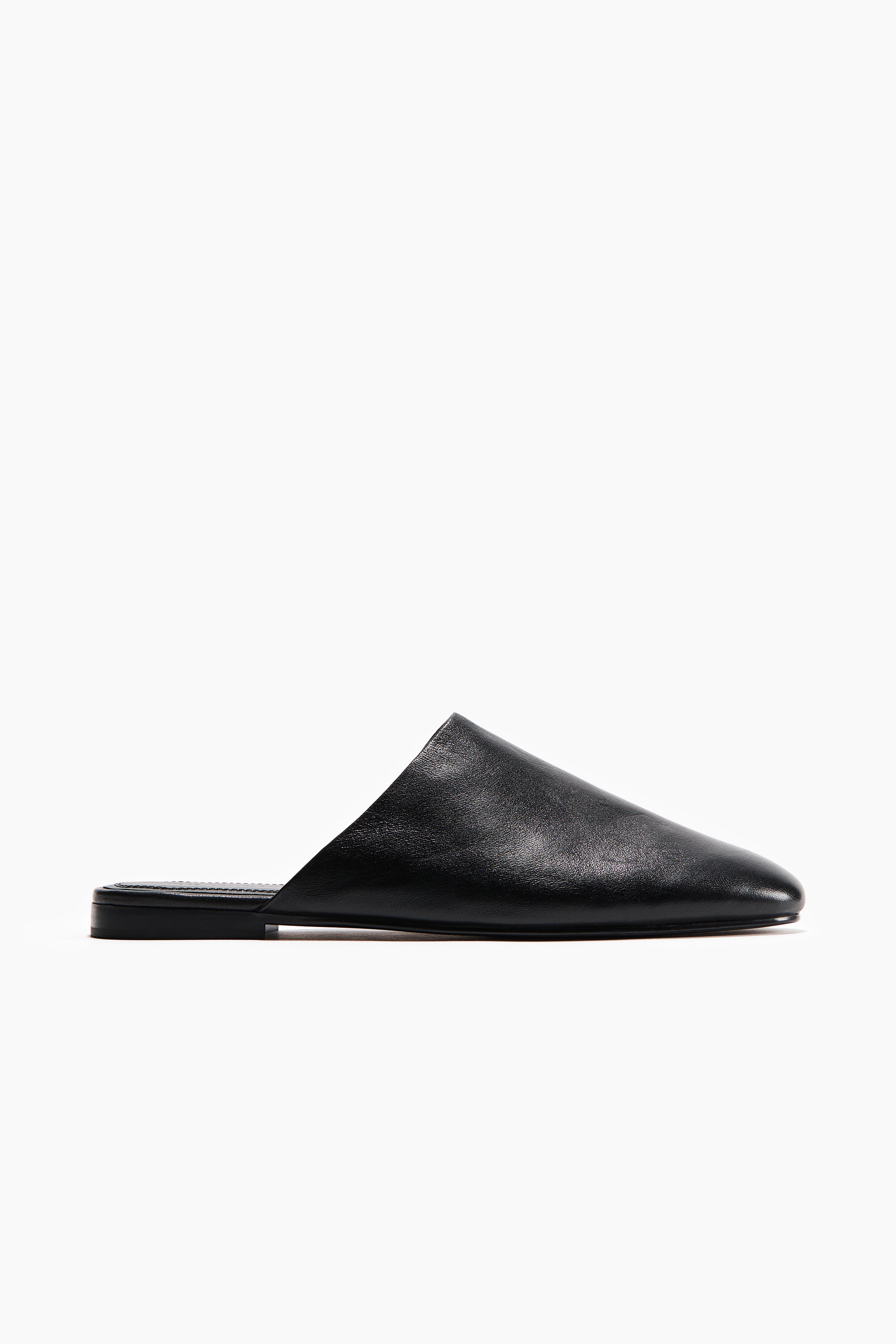 Mules aus Leder - Schwarz