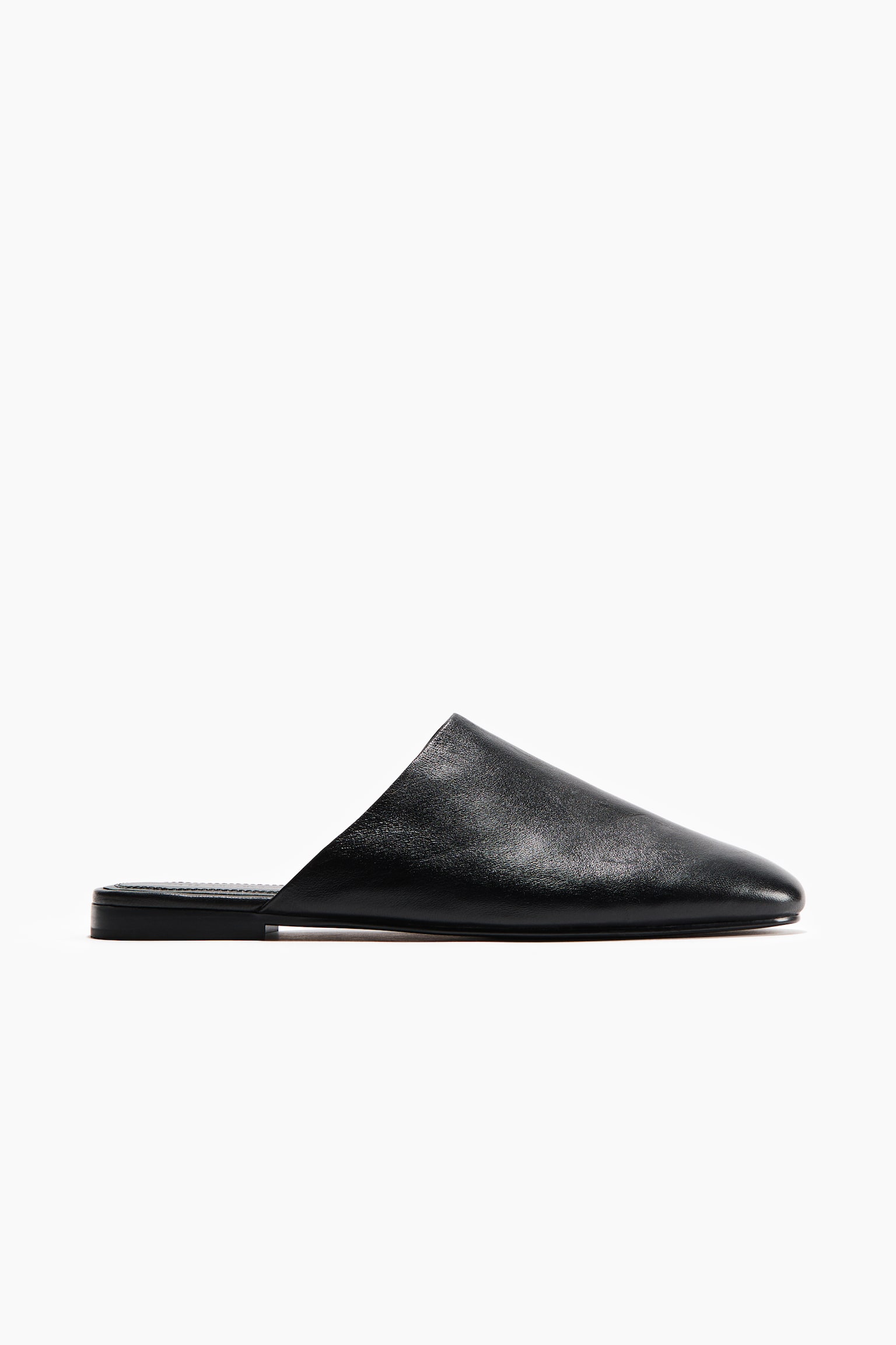 Mules i läder - Svart