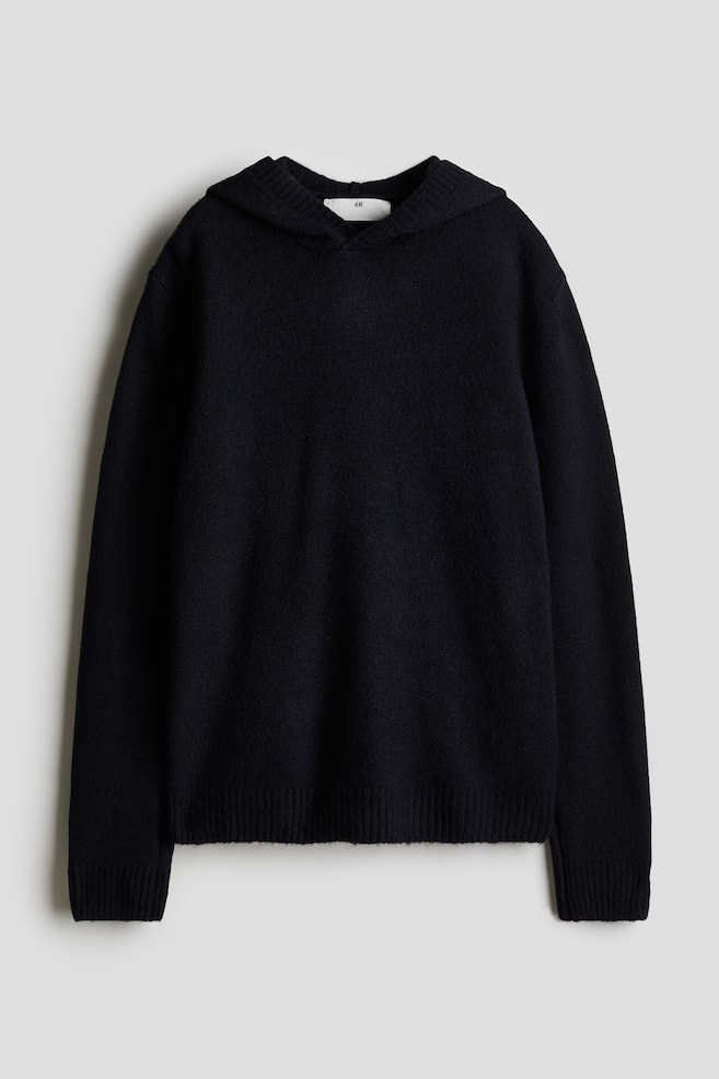 Sweter z kapturem - Granatowy - 1