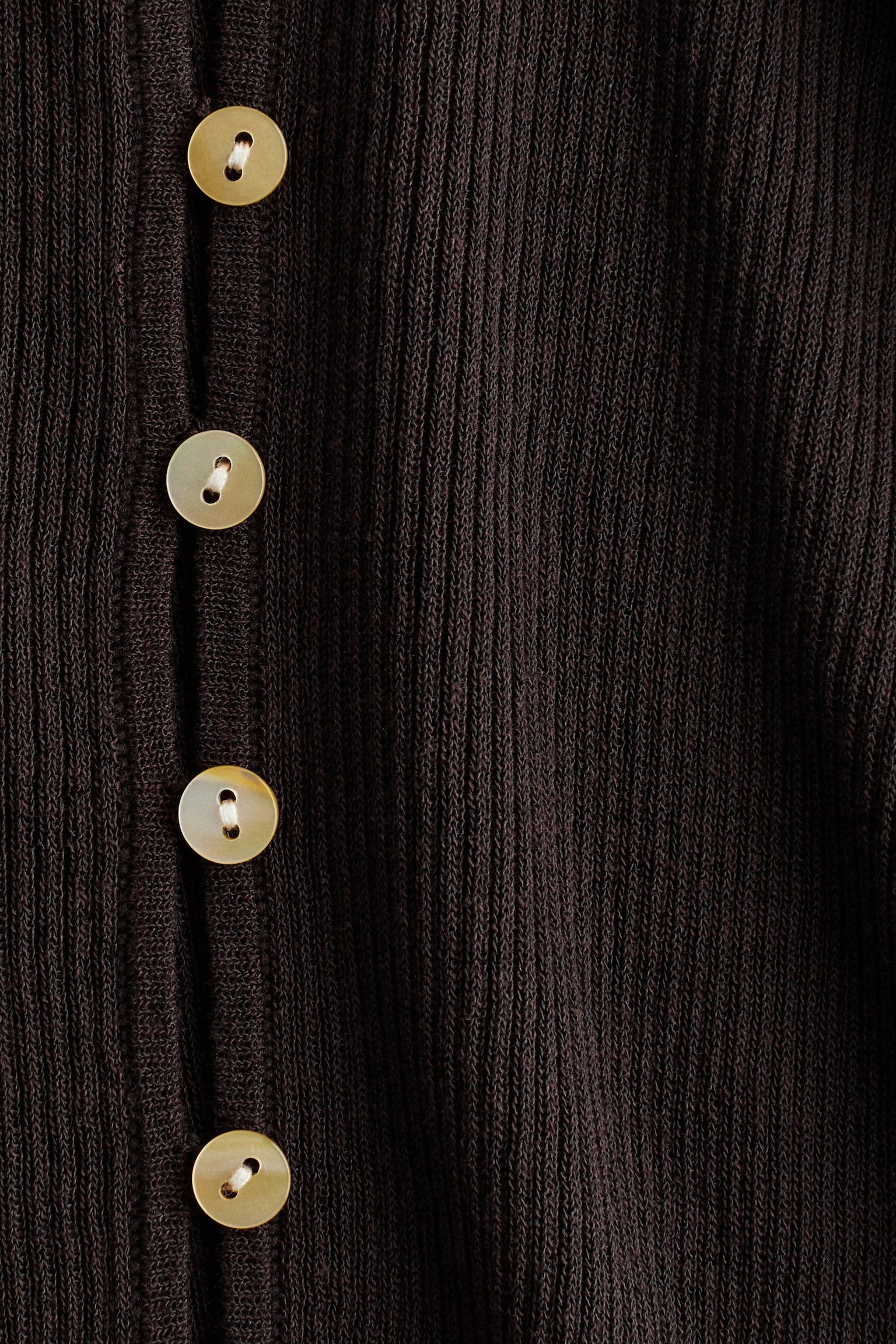 Top Henley acanalado - Café oscuro - 5