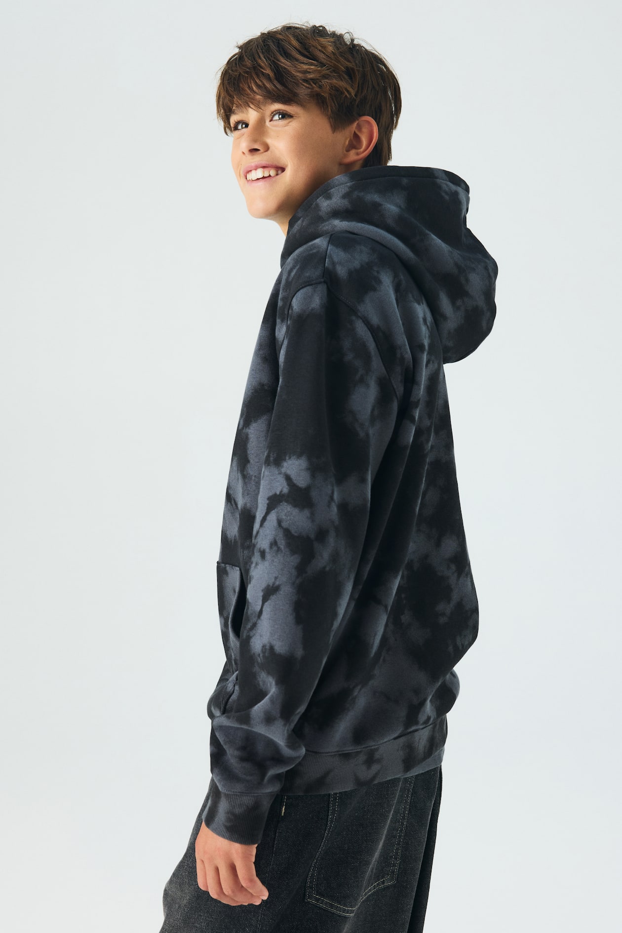 Hoodie Black/Tie-dye Kids H&M GB
